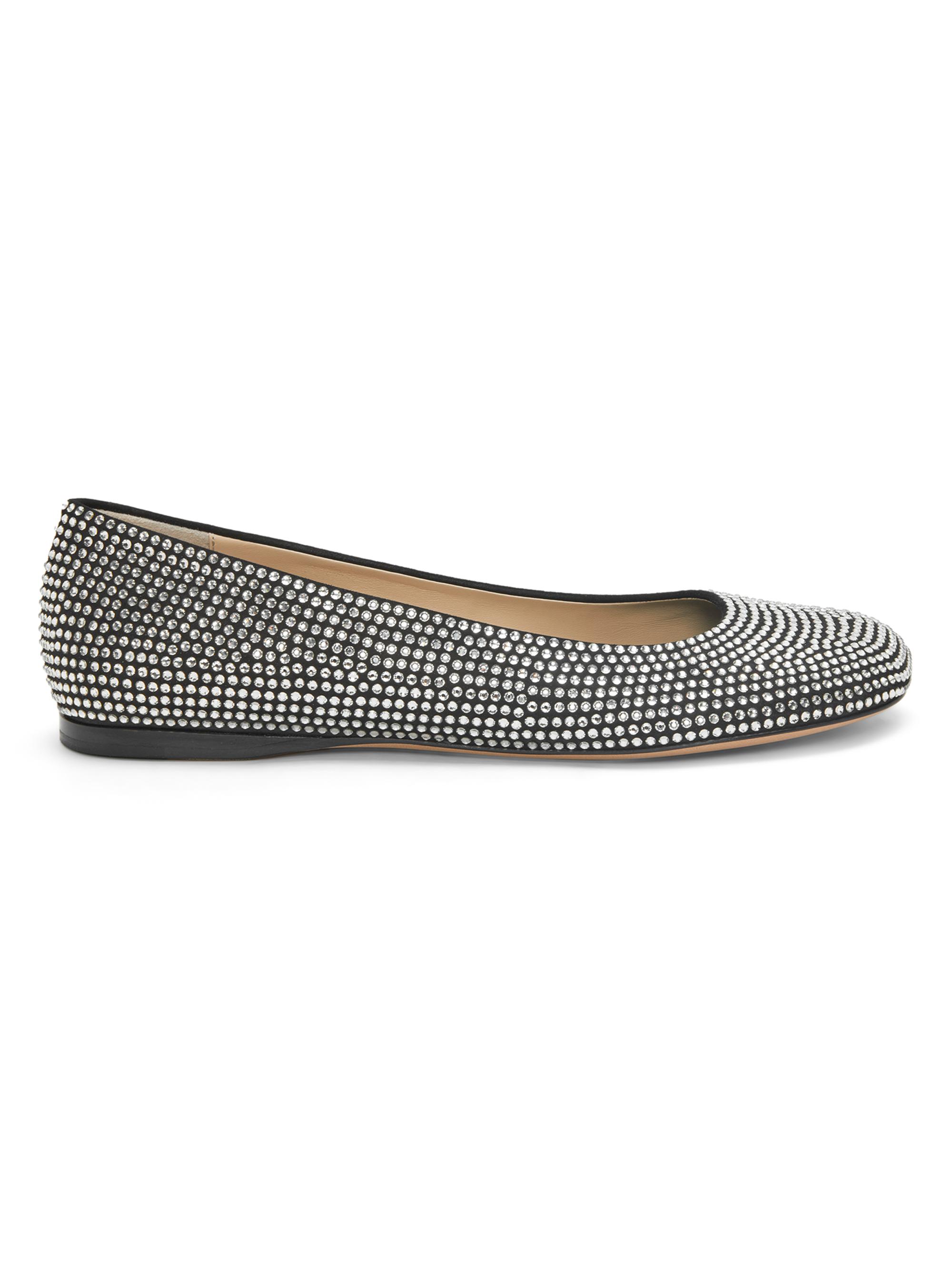LOEWE Women's Toy Strass Leather Ballerina Flats - Black