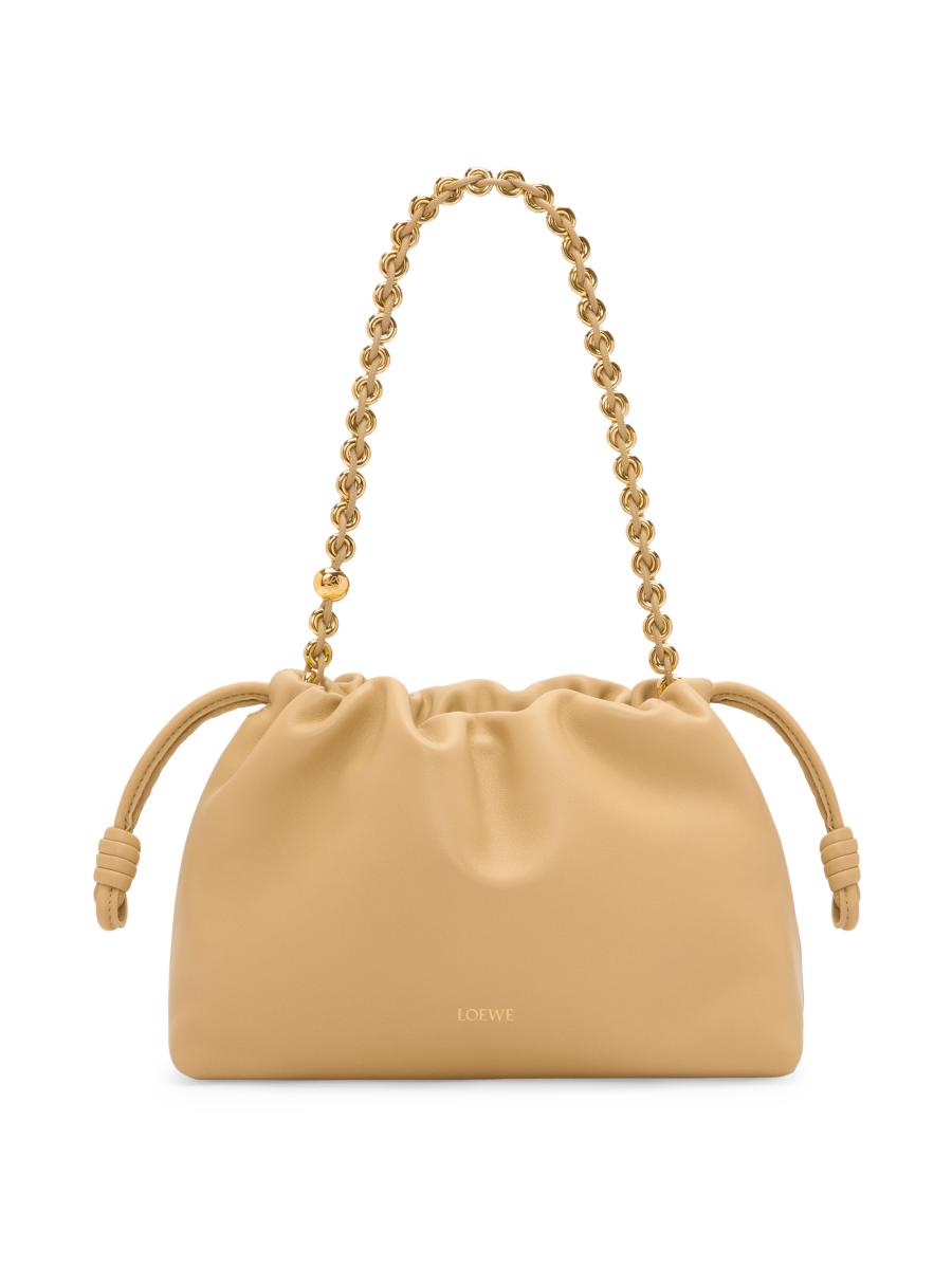 Loewe Women's Flamenco Medium Chain Leather Shoulder Bag In Yellow