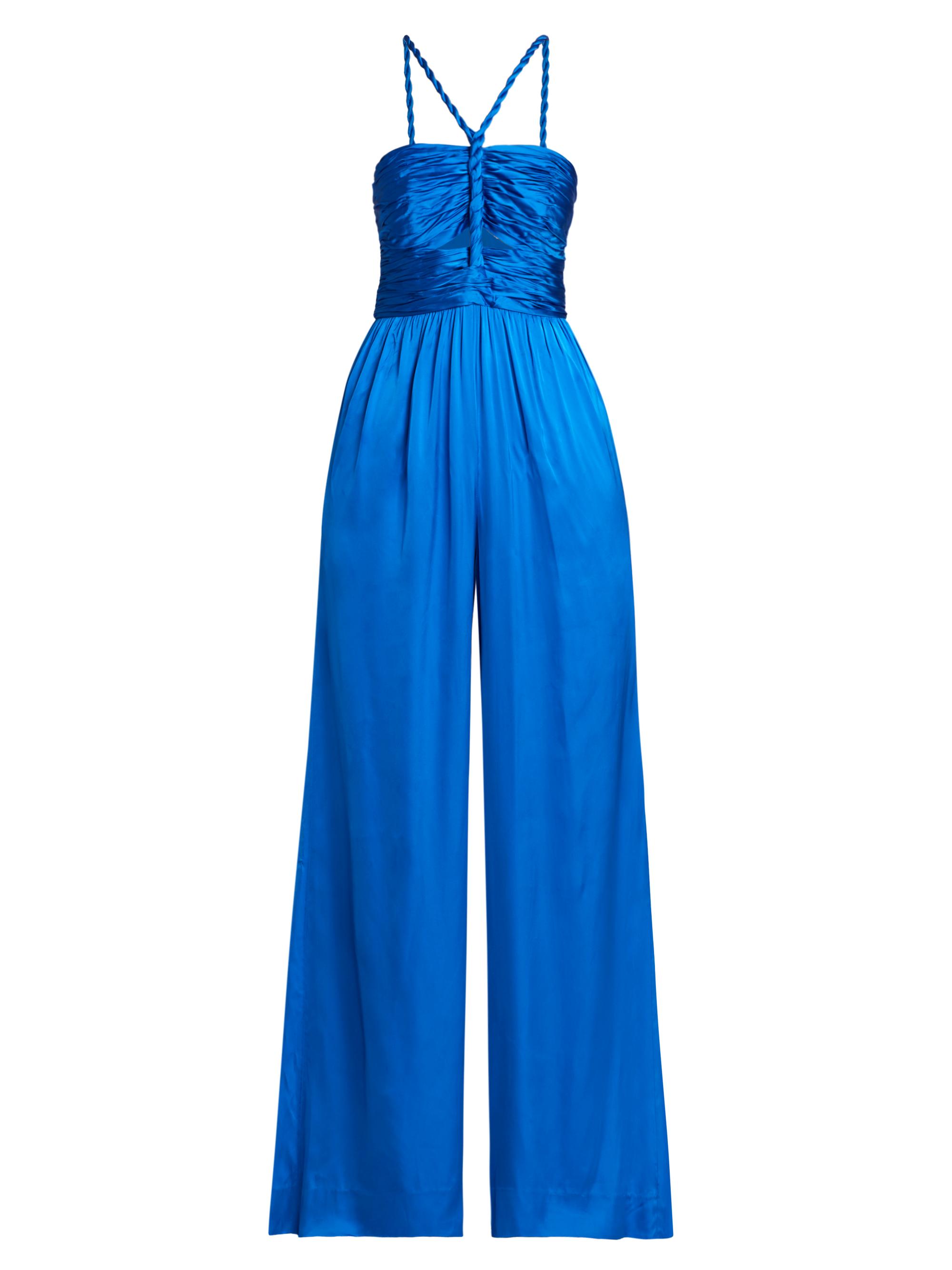 Amur Women's Kirah Twist Bodice Jumpsuit - Deep Oceans