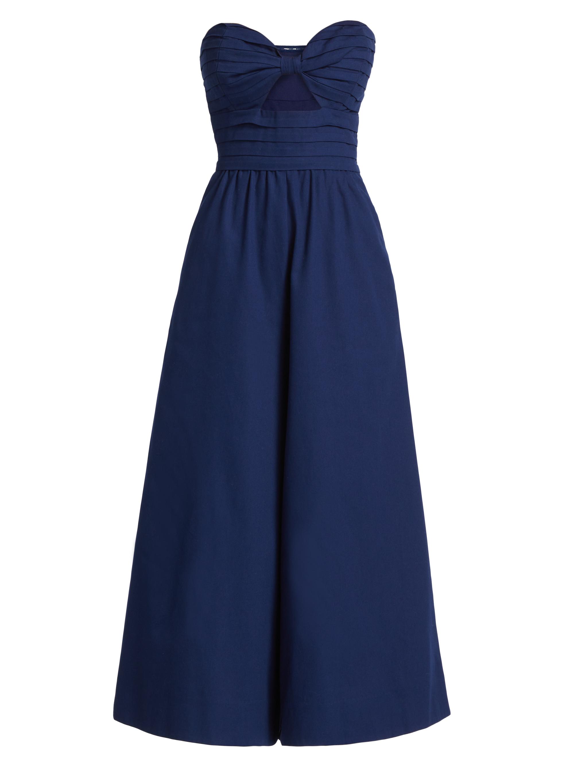 Amur Women's Lulee Bow Bodice Jumpsuit - Navy