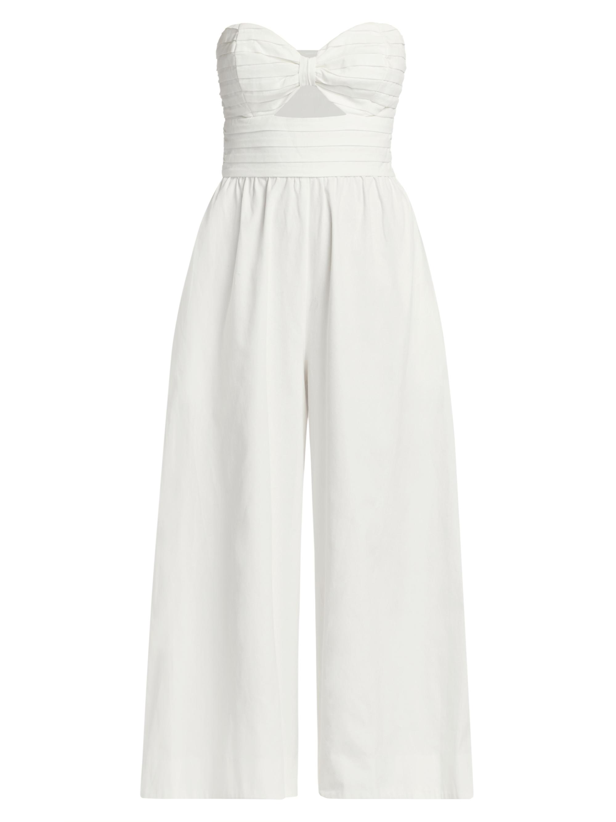 Amsale Crepe Wide-Leg Jumpsuit | Saks Fifth Avenue