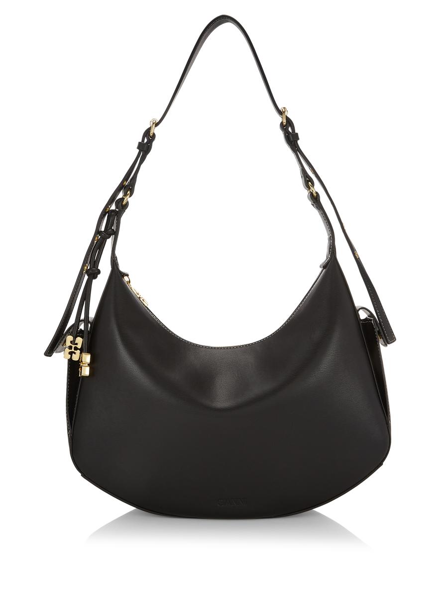 Ganni Ganni Large Recycled Leather Hobo | Saks Fifth Avenue