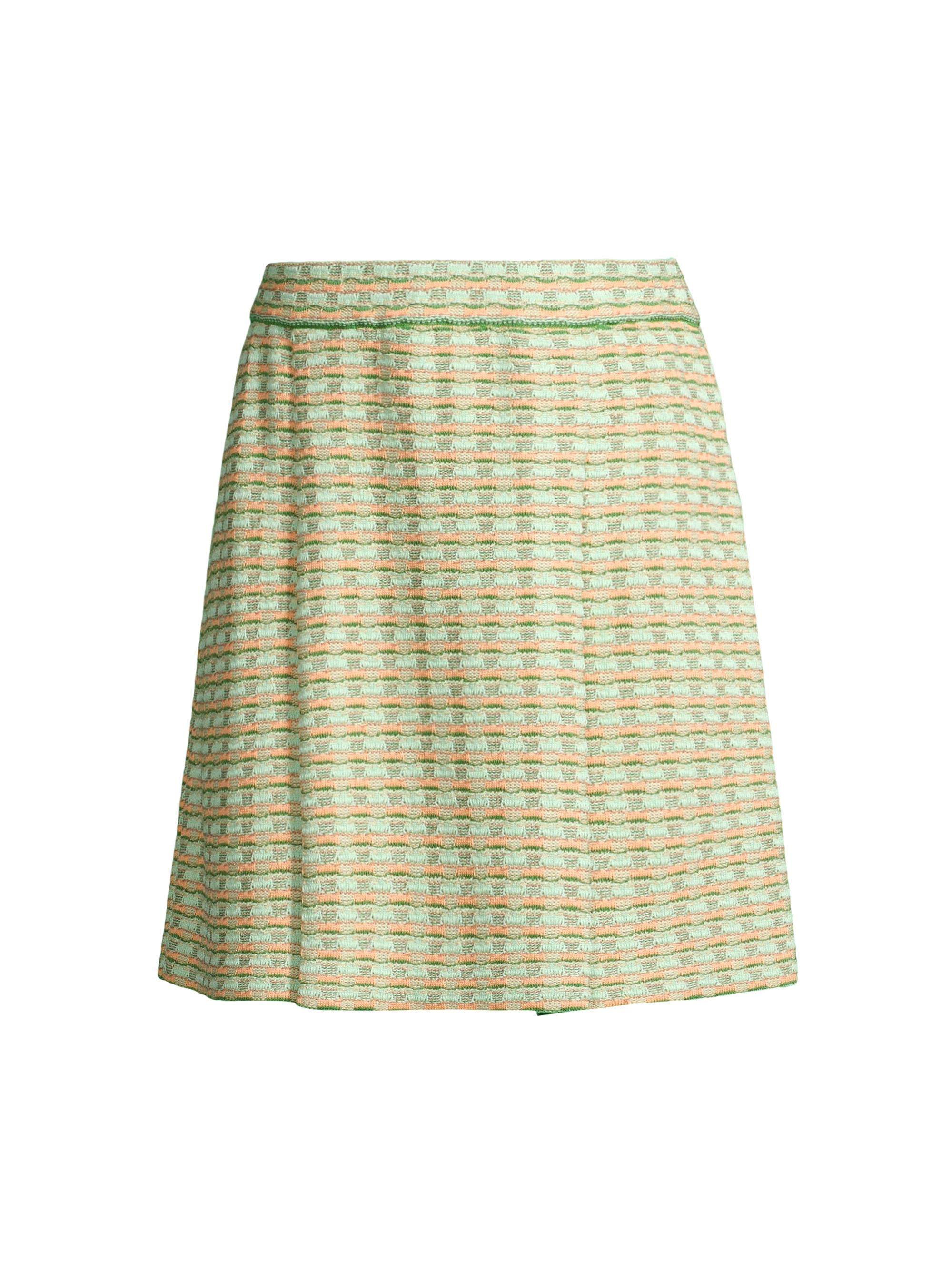Misook Women's Tweed A-Line Miniskirt - Verdant Clover Paradise
