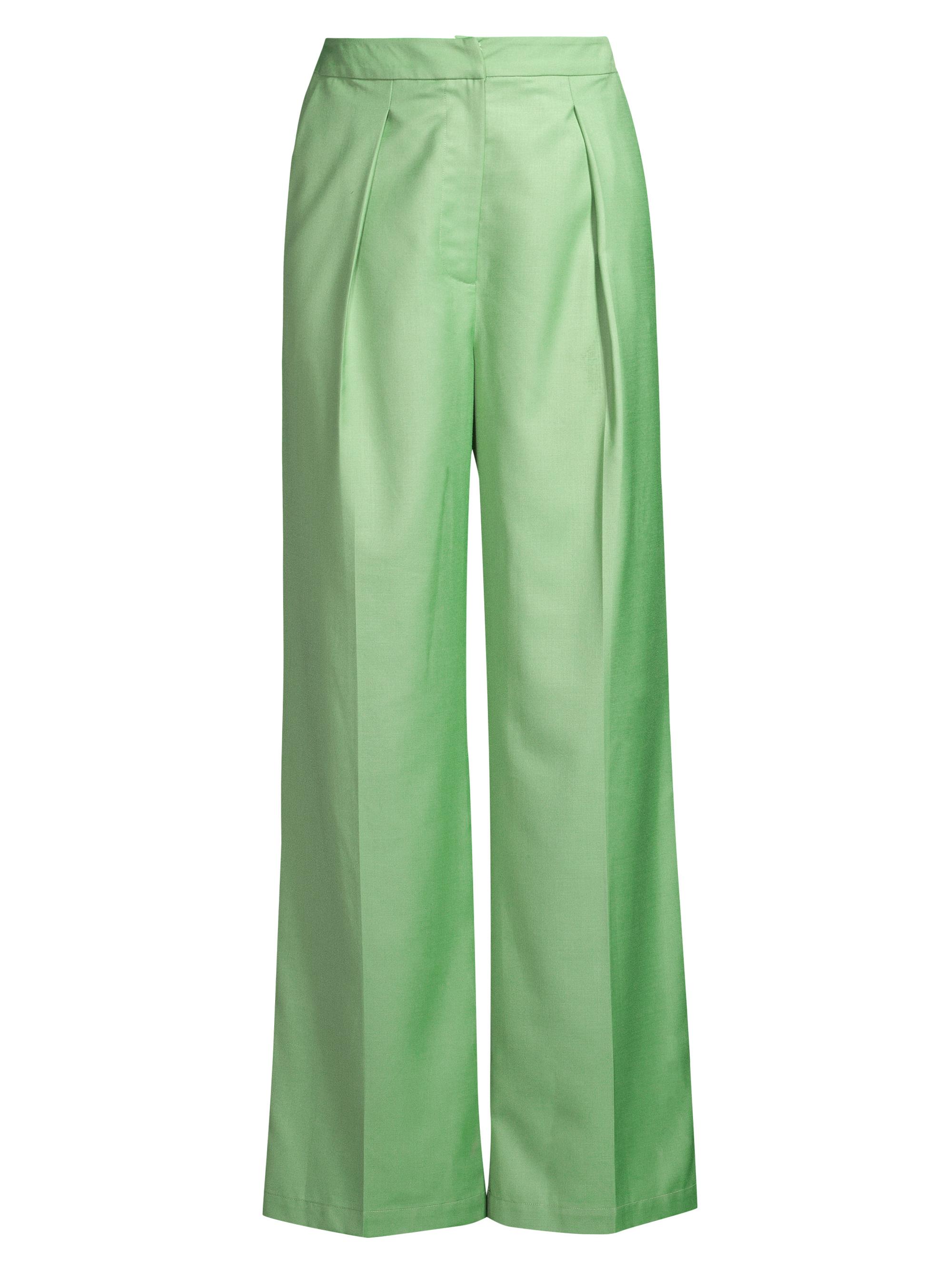 Misook Women's Pleated Straight-Leg Pants - Verdant Clover