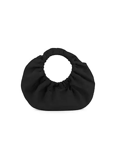 Crescent Small Satin Top-Handle Bag