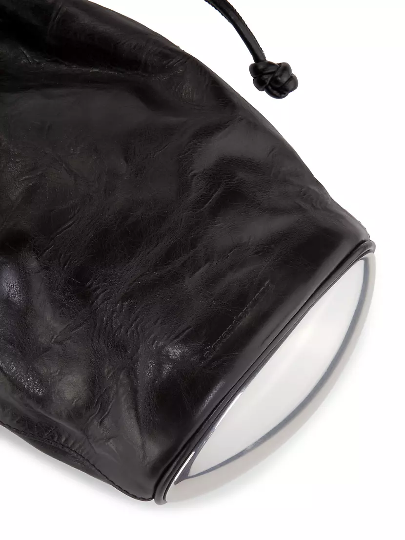 Shop Alexander Wang Mini Dome Leather-Blend Bucket Bag | Saks 