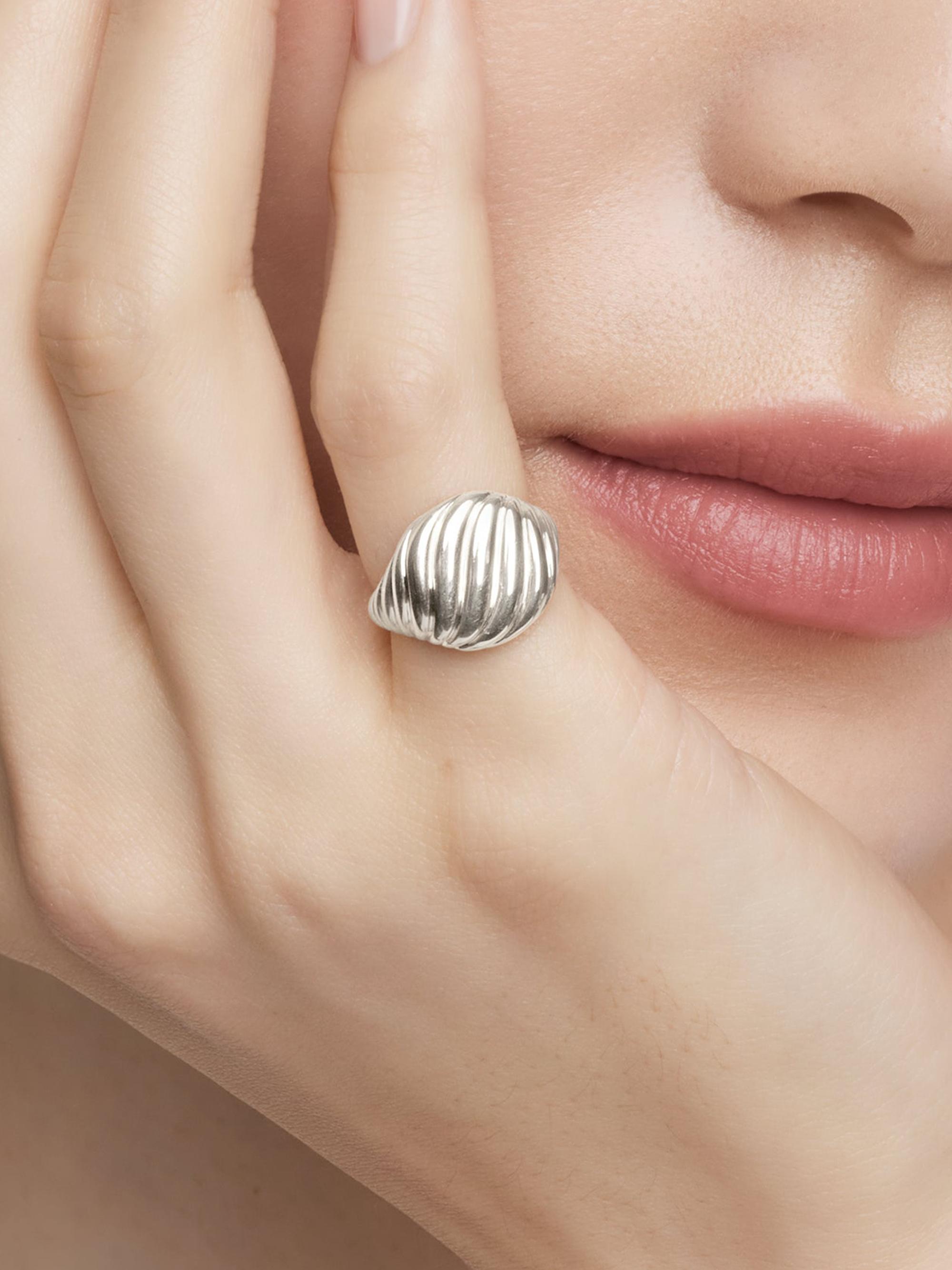 David Yurman Sculpted Cable Pinky Ring in Sterling Silver, 13MM
