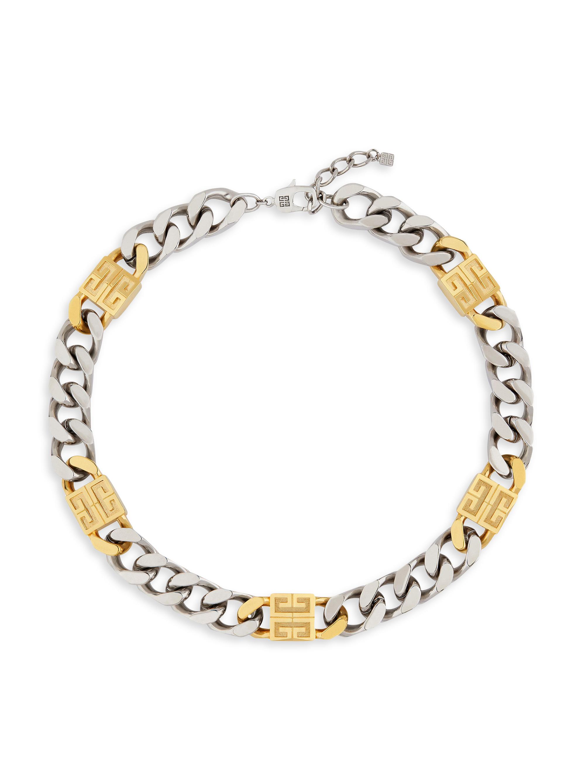 Givenchy Men's 4G Necklace in Metal - Golden Silvery