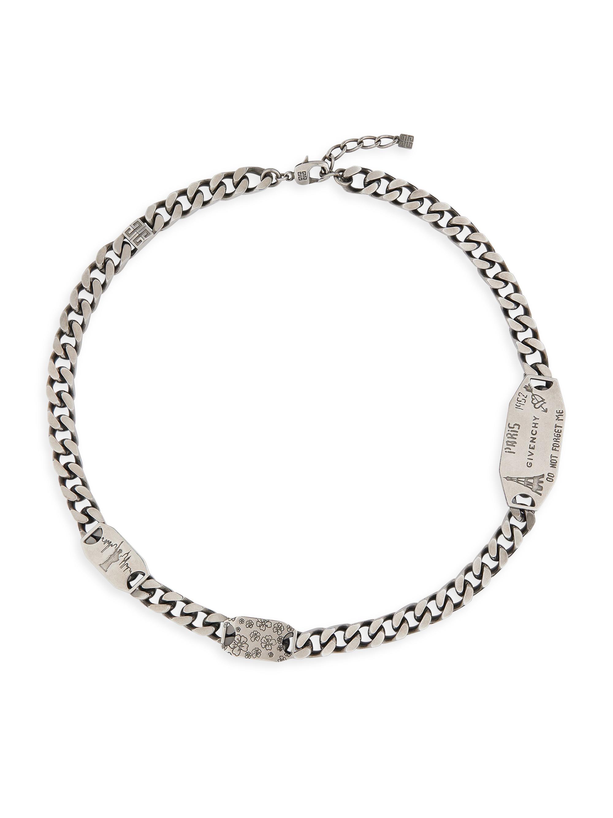 Givenchy Men's City Necklace in Metal - Silvery