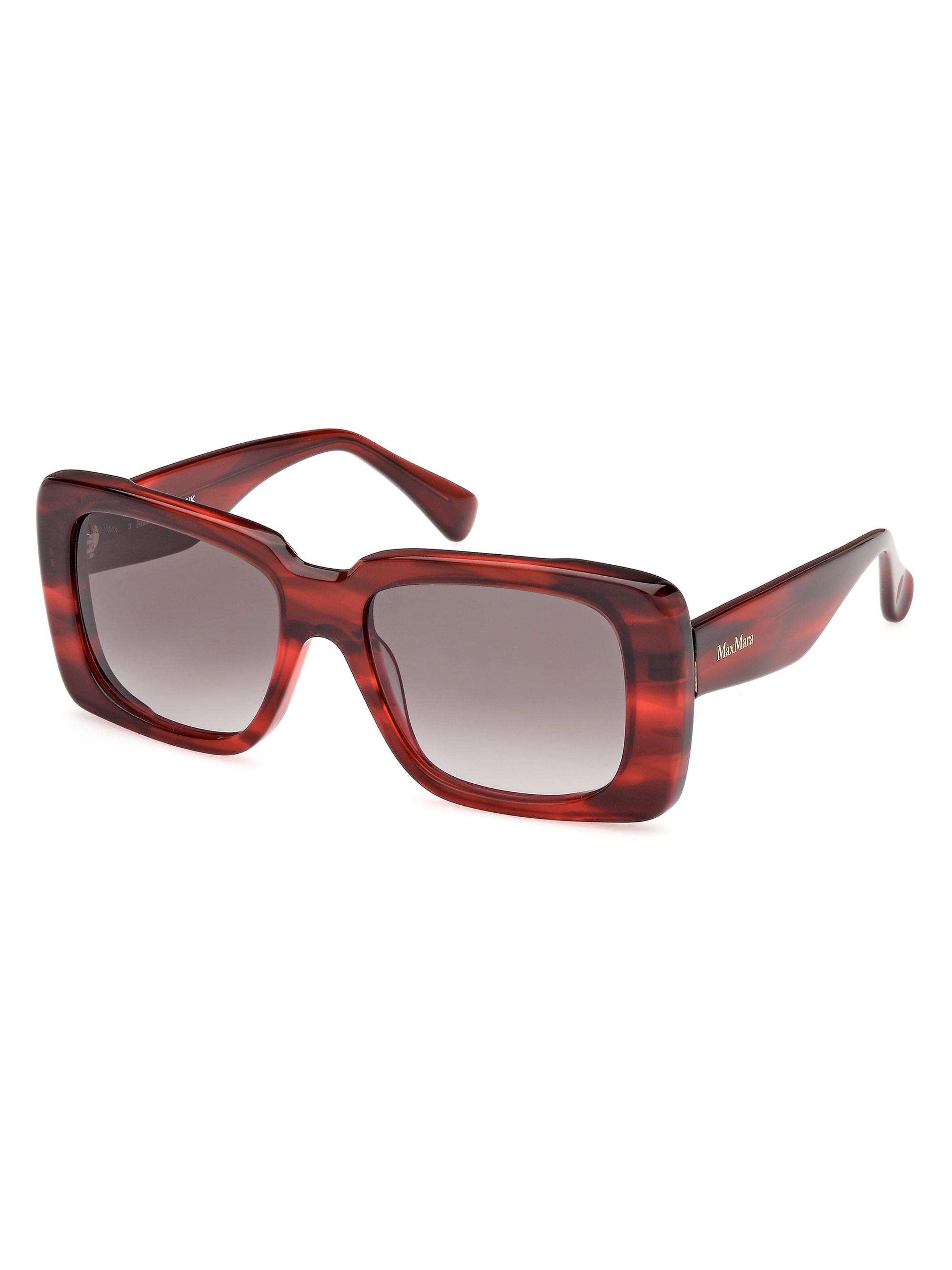 Max Mara Women's 53MM Rectangular Sunglasses - Red Gradient Smoke