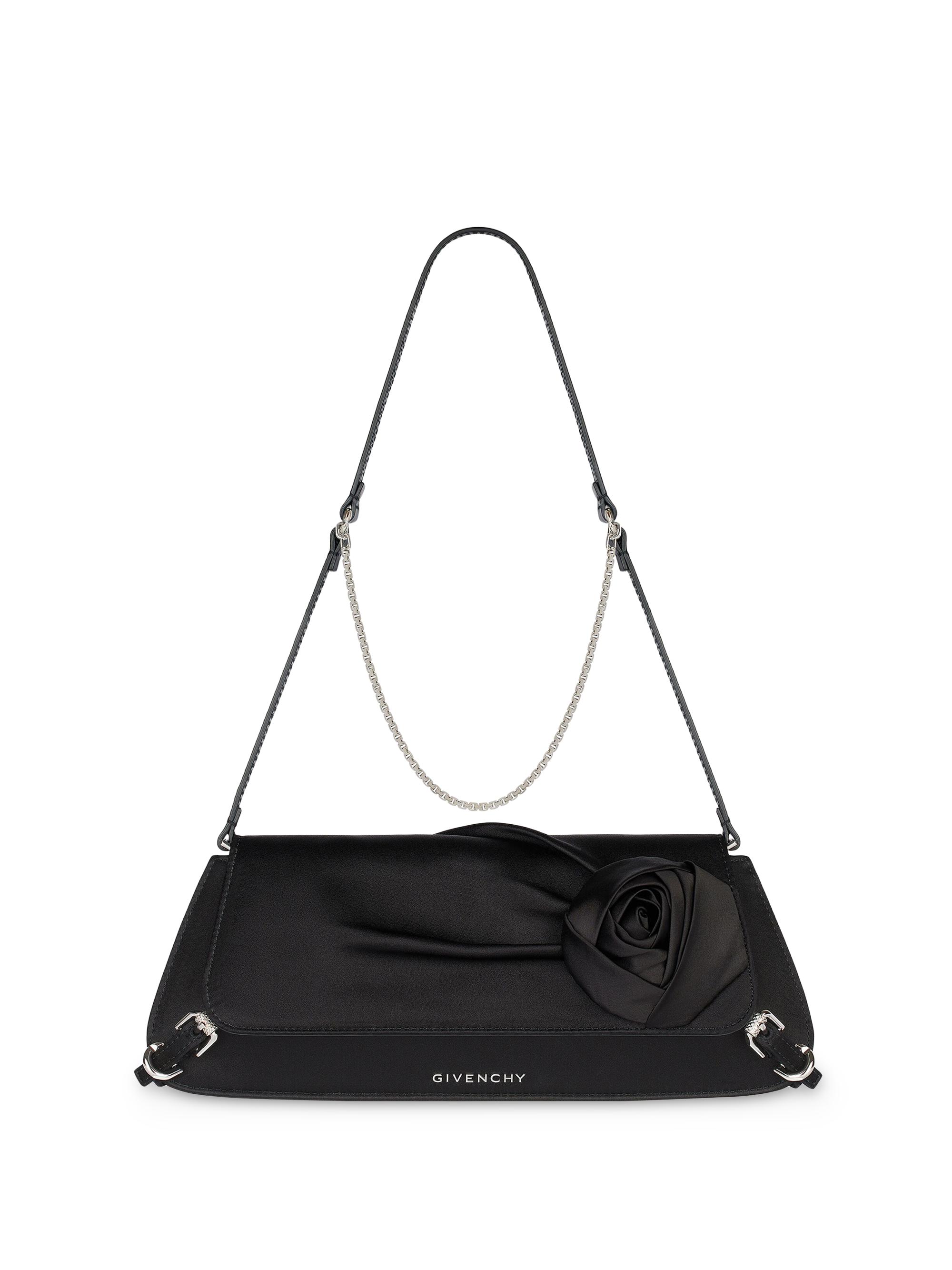 Givenchy Women's Voyou Clutch Bag in Draped Satin - Black