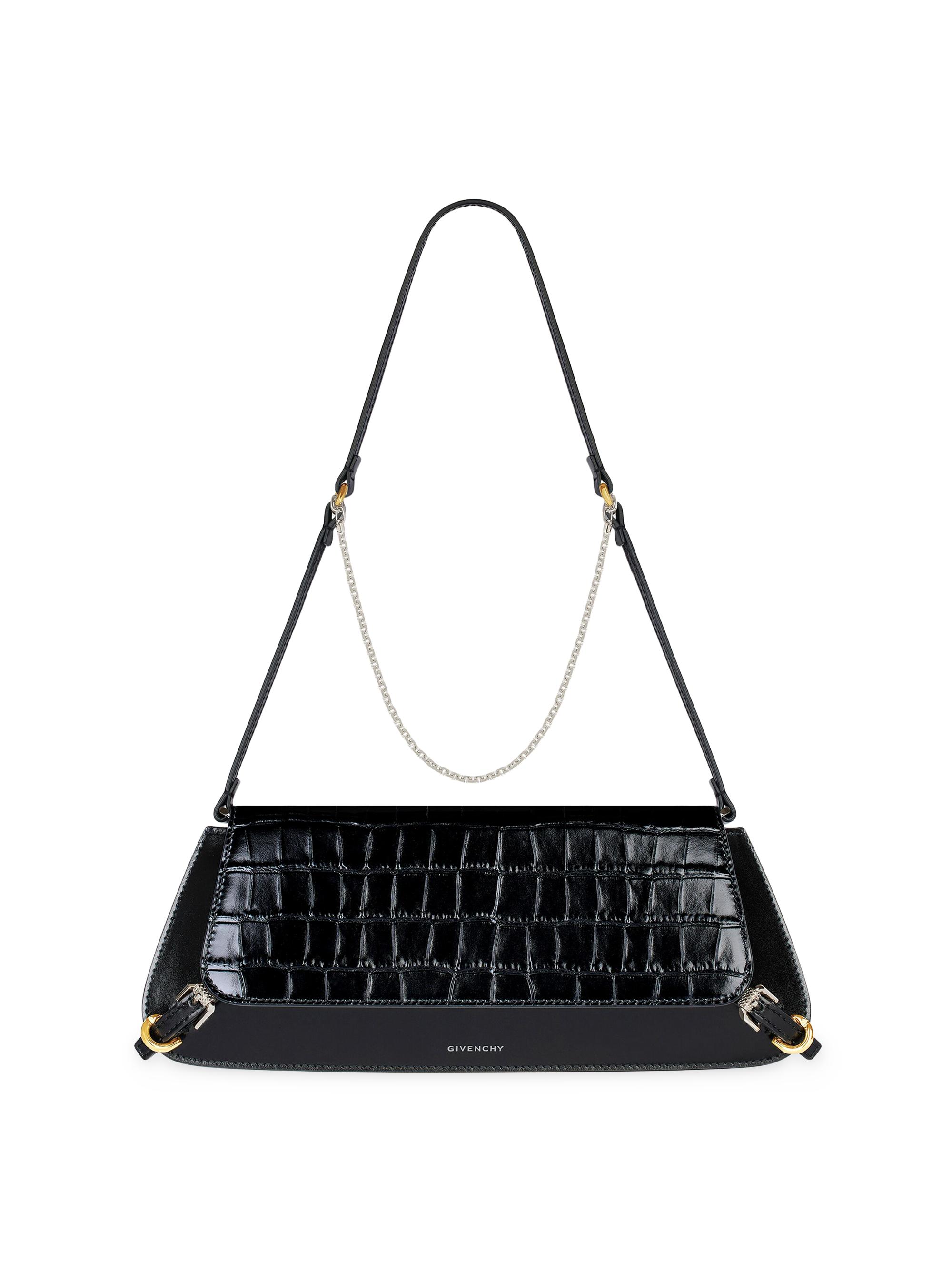 Givenchy Women's Voyou Clutch Bag in Crocodile Effect leather - Black