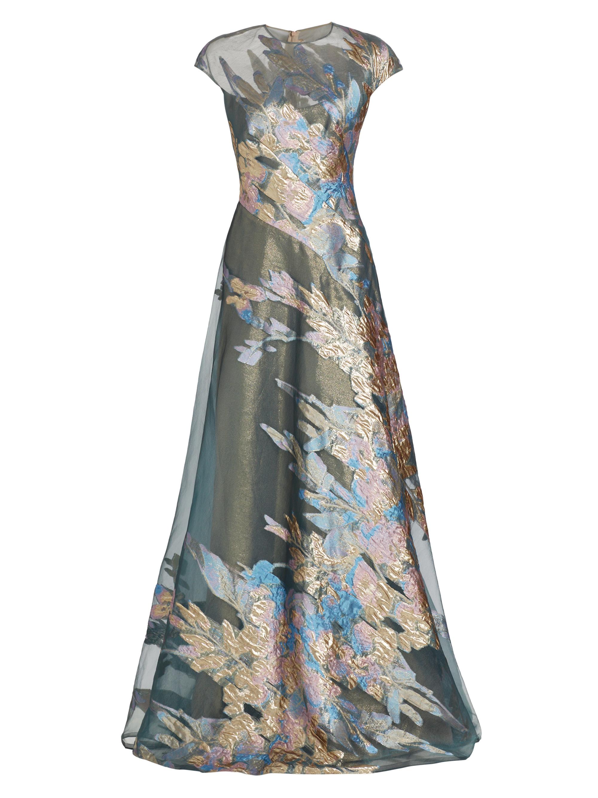 Rene Ruiz Collection Women's Metallic Fil Coupé A-Line Gown