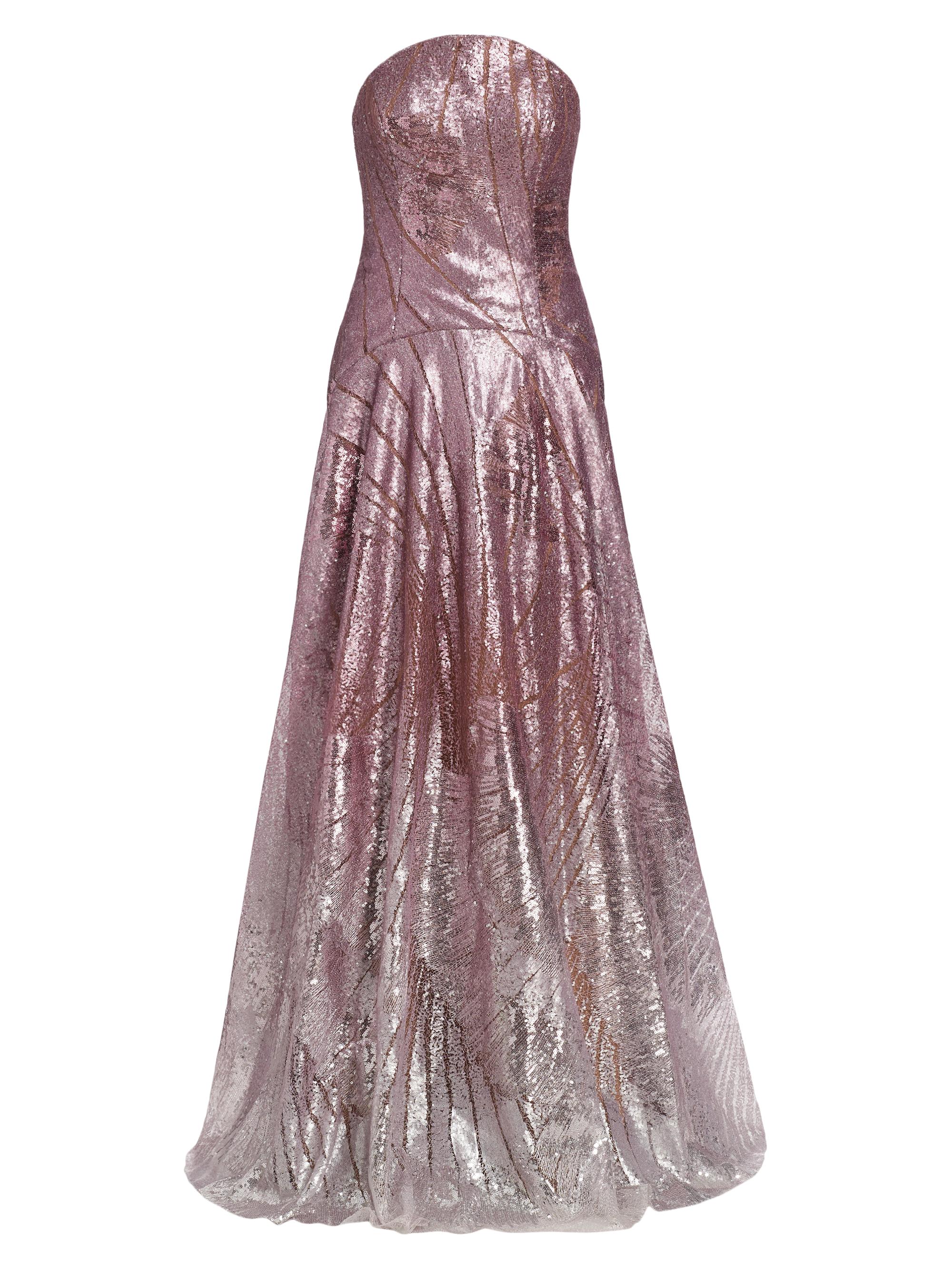 Rene Ruiz Collection Women's Sequined Strapless A-Line Gown