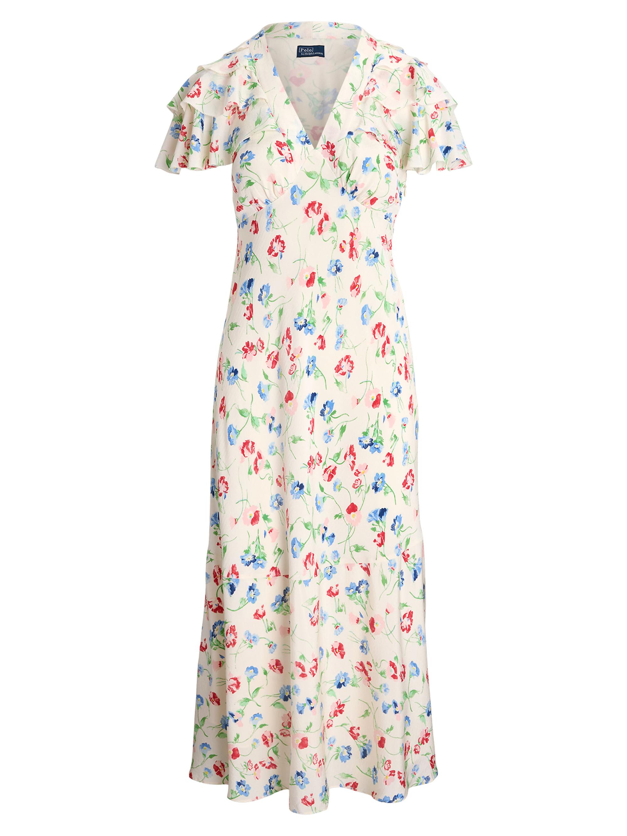 Polo Ralph Lauren Women's Nime Floral Silk Cocktail Dress - Vintage Daisy