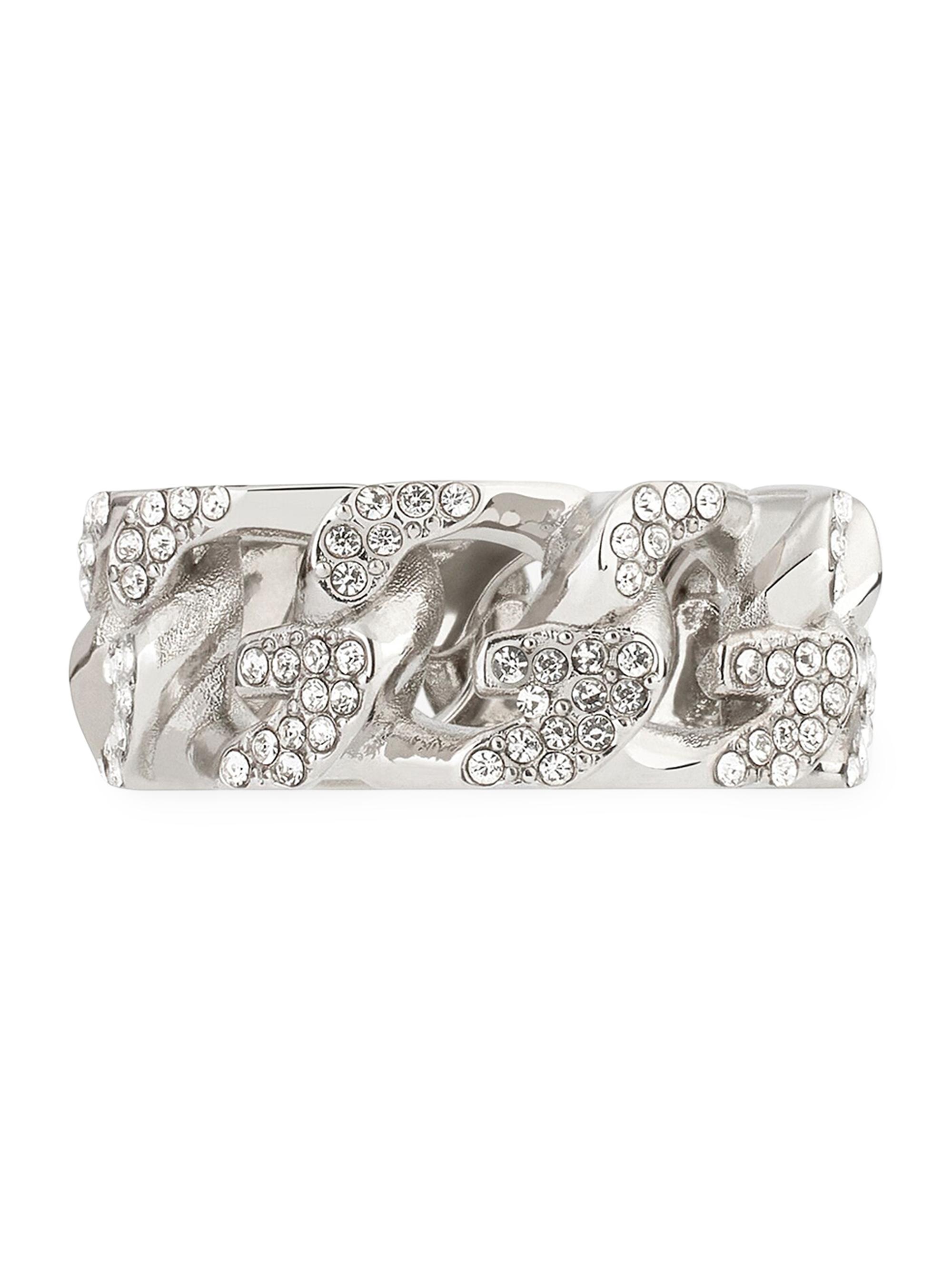 Givenchy Women's G Chain Ring In Metal With Crystals - Silvery