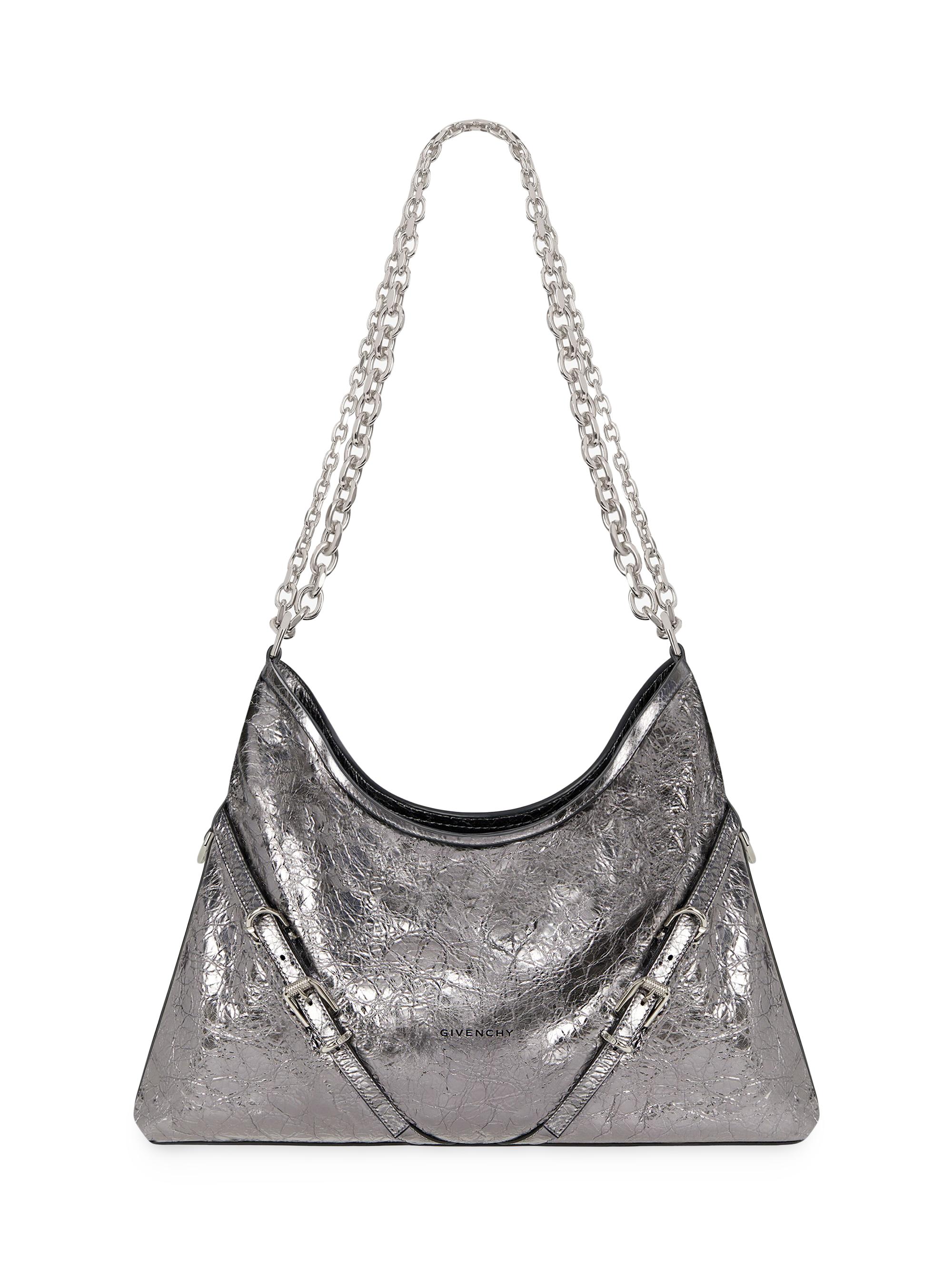 Givenchy Women's  Voyou Chain Bag in Laminated Leather - Silvery Grey