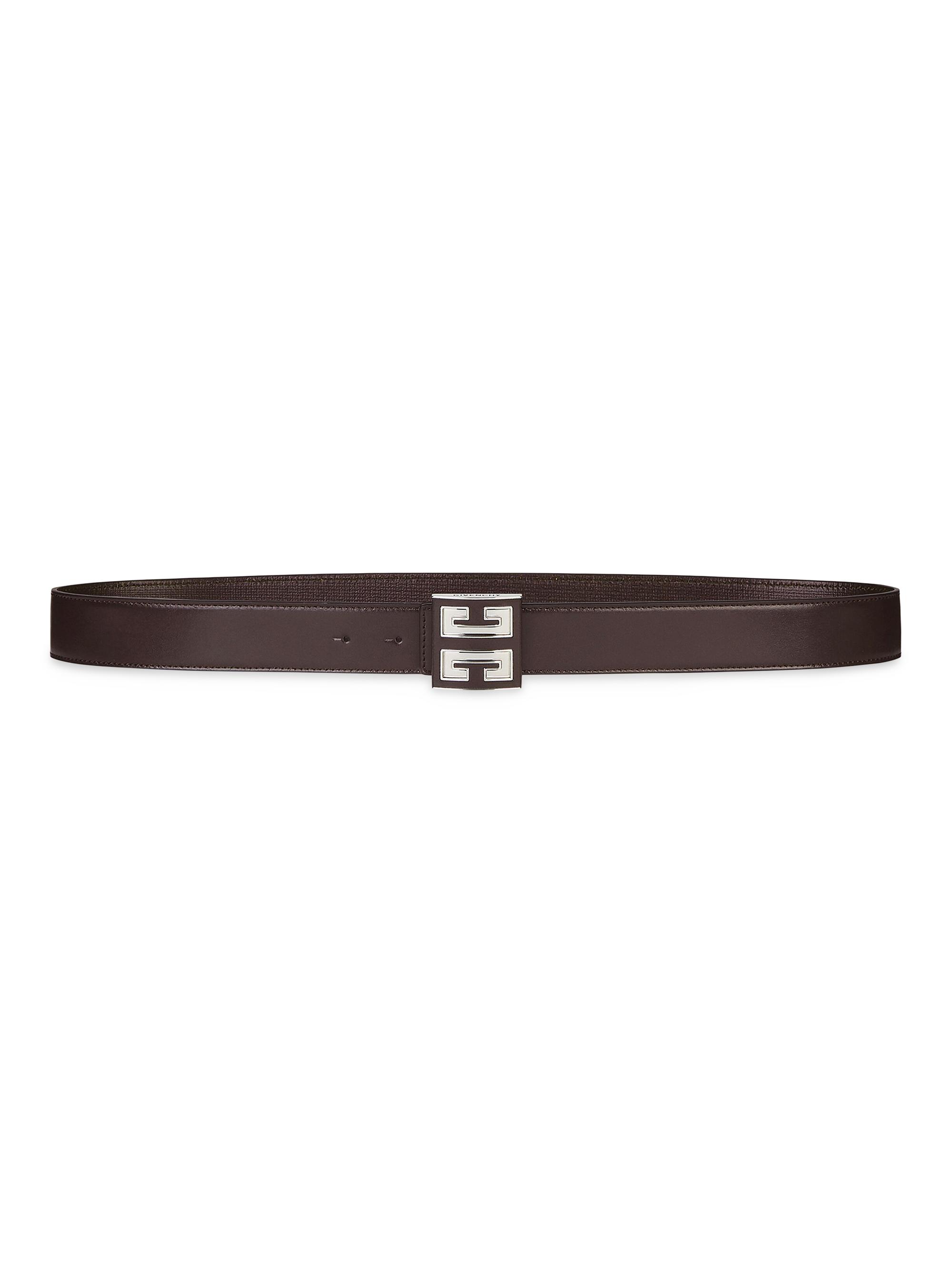 Givenchy Men's 4G Reversible Belt In 4G Classic Leather - Dark Brown