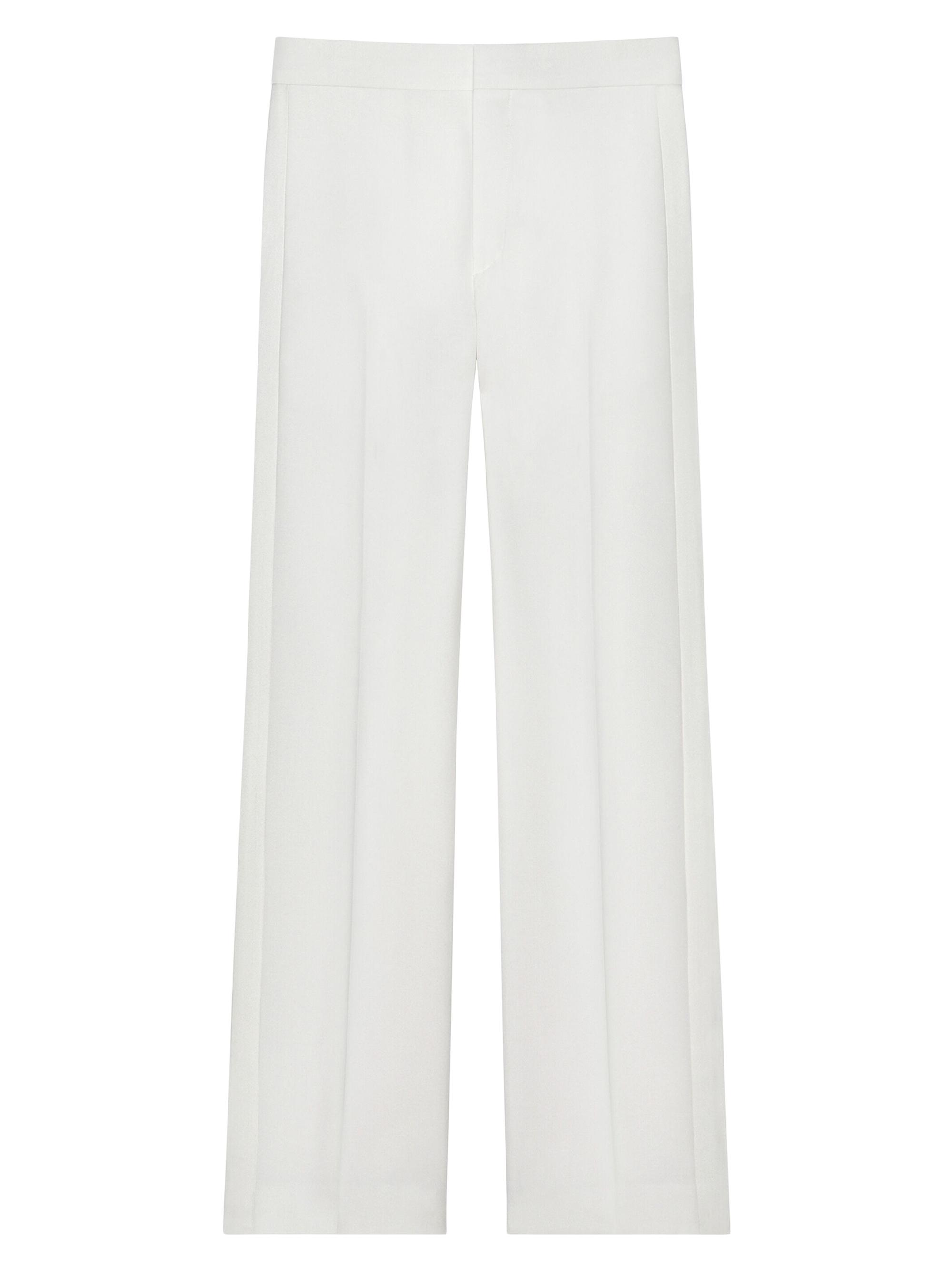 Givenchy Men's Wide Pants in Wool and Mohair - White
