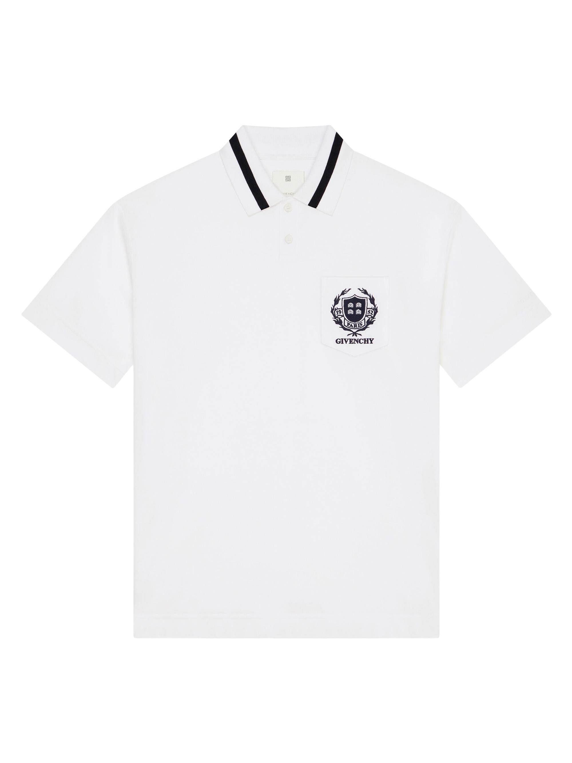 Givenchy Men's Crest Polo Shirt in Cotton - White