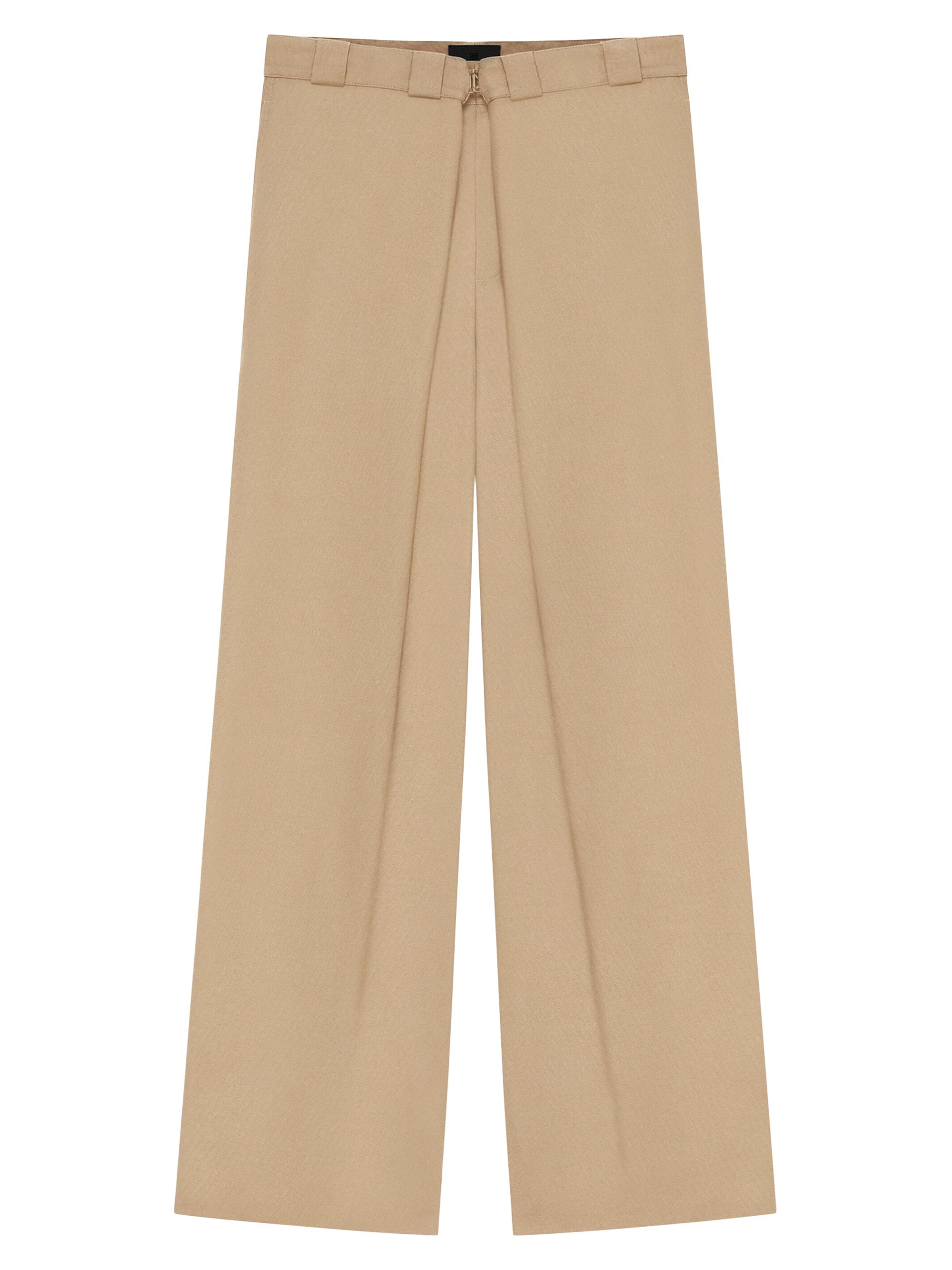 Givenchy Men's Extra Wide Chino Pants in Canvas - Beige
