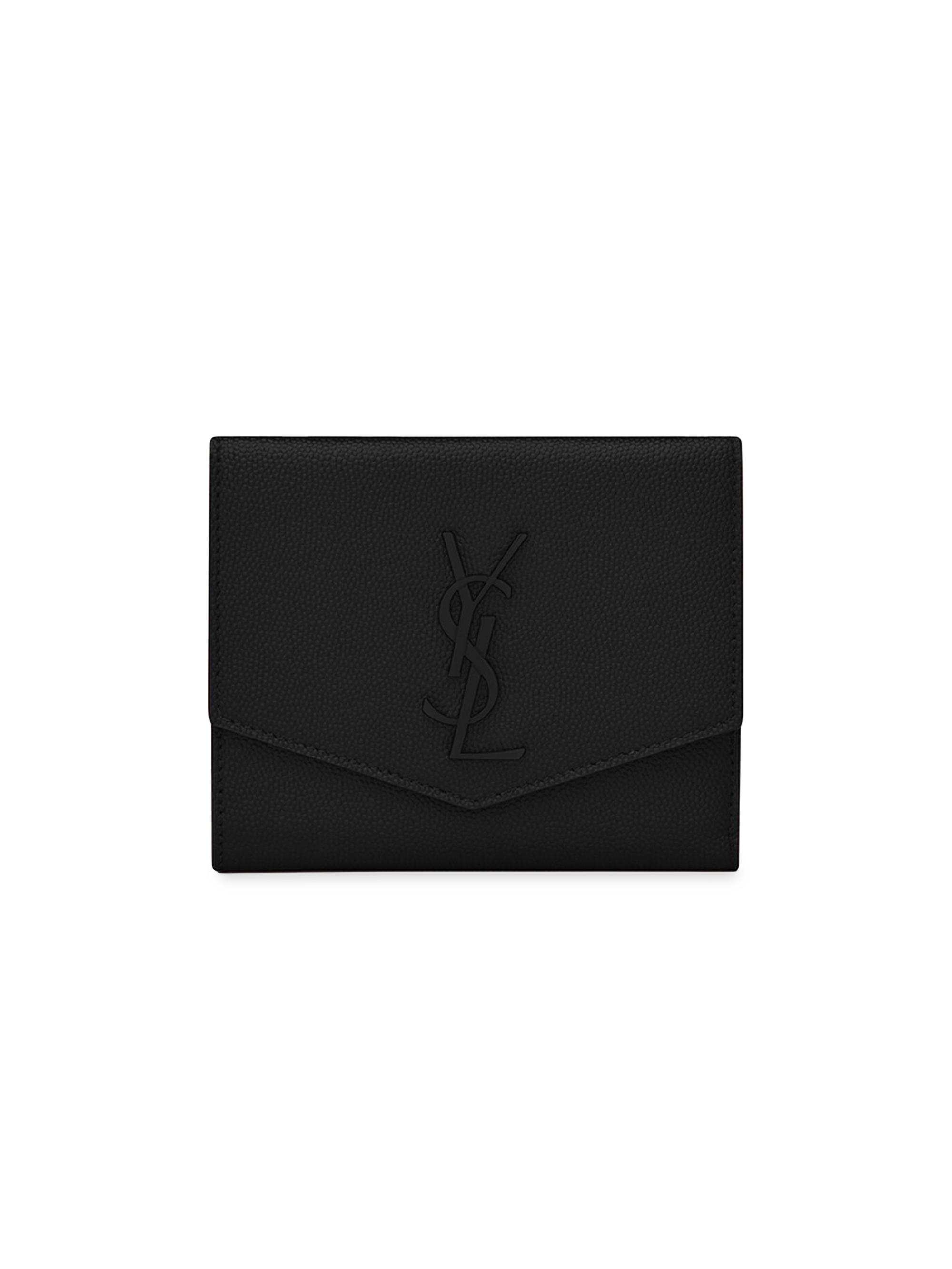 Saint Laurent Women's Uptown Compact Wallet - Black