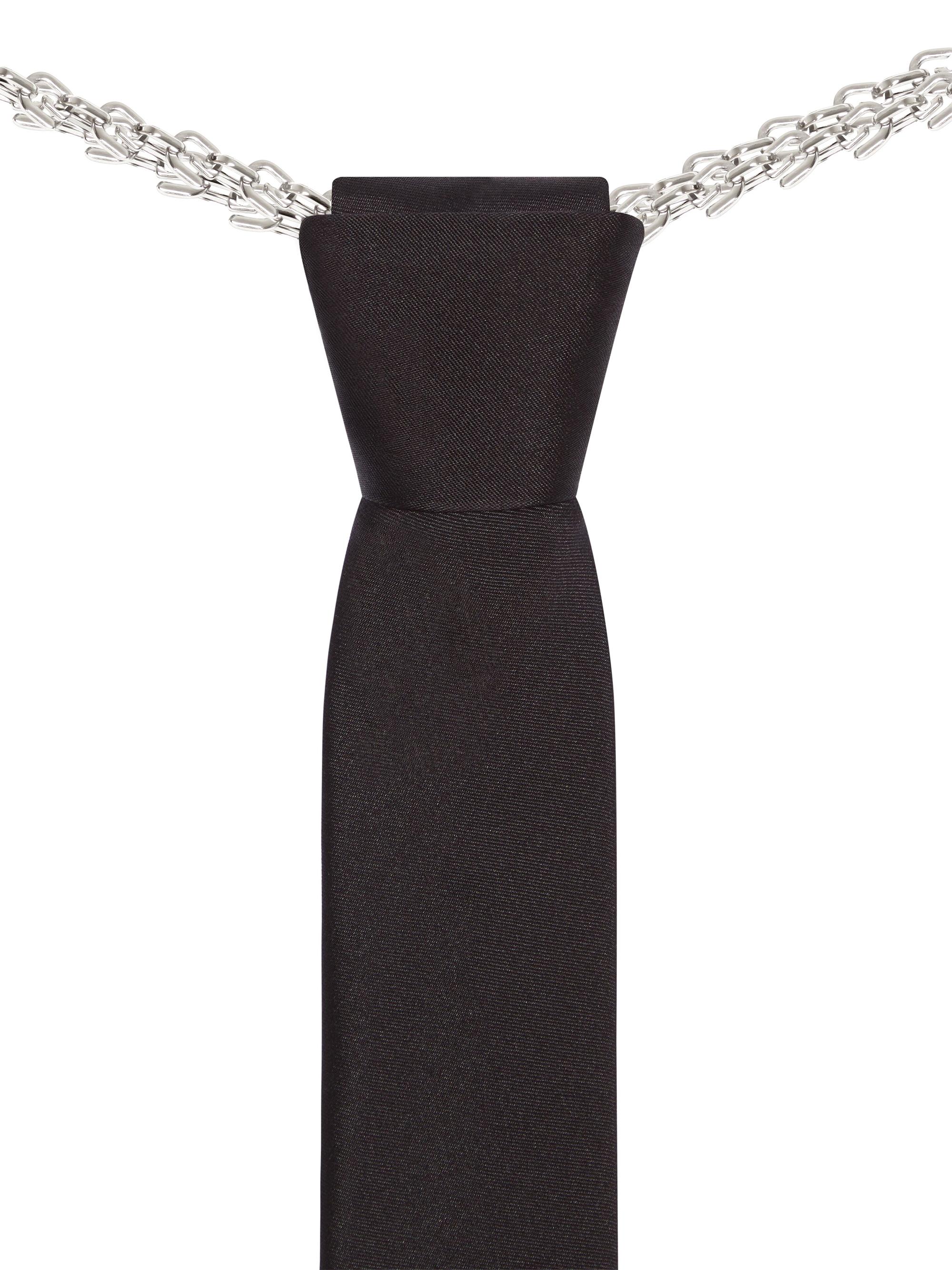 Givenchy Tie With Chain In Silk | Saks Fifth Avenue