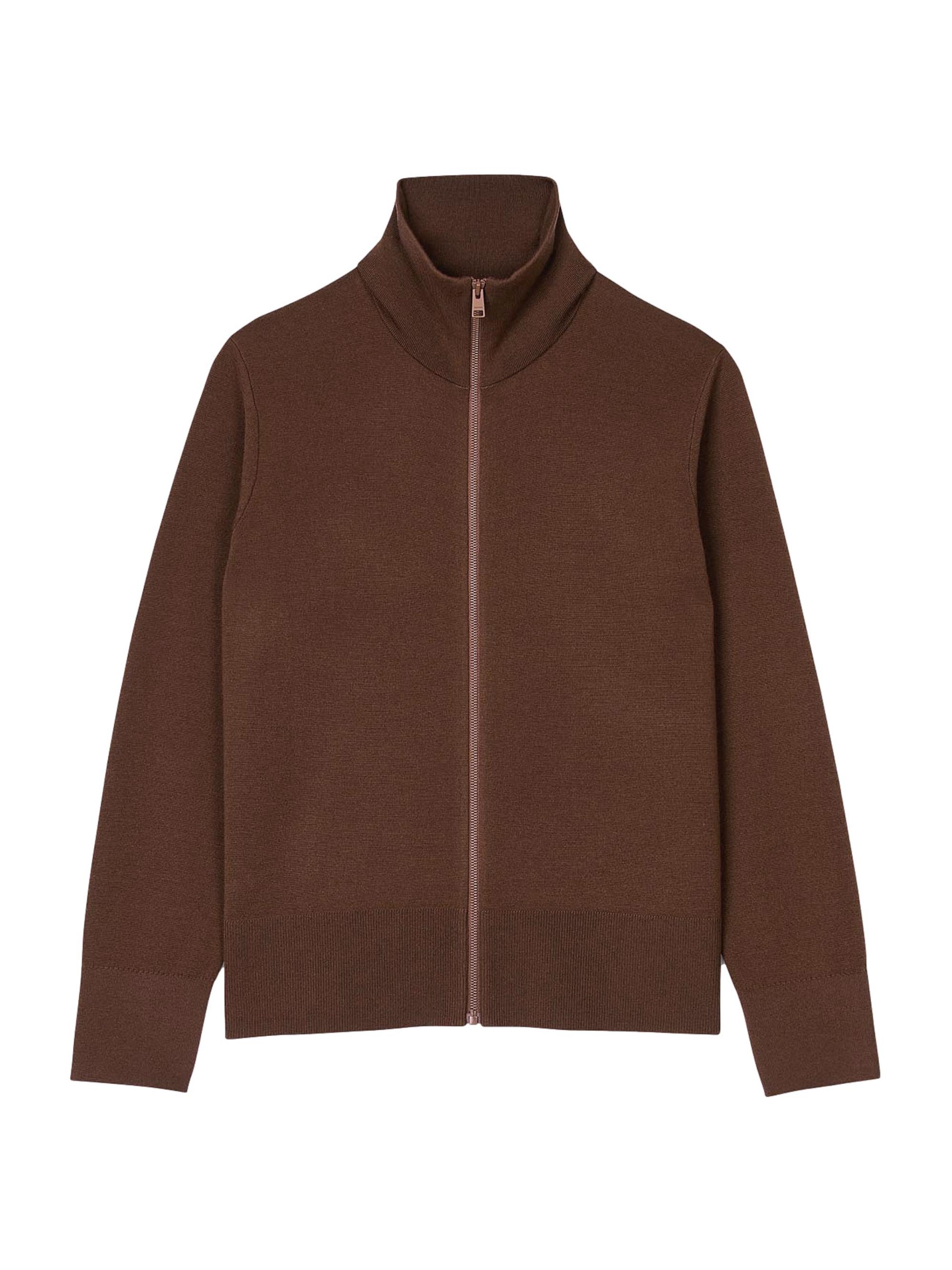 Sandro Men's Zip-Up Wool Cardigan - Black