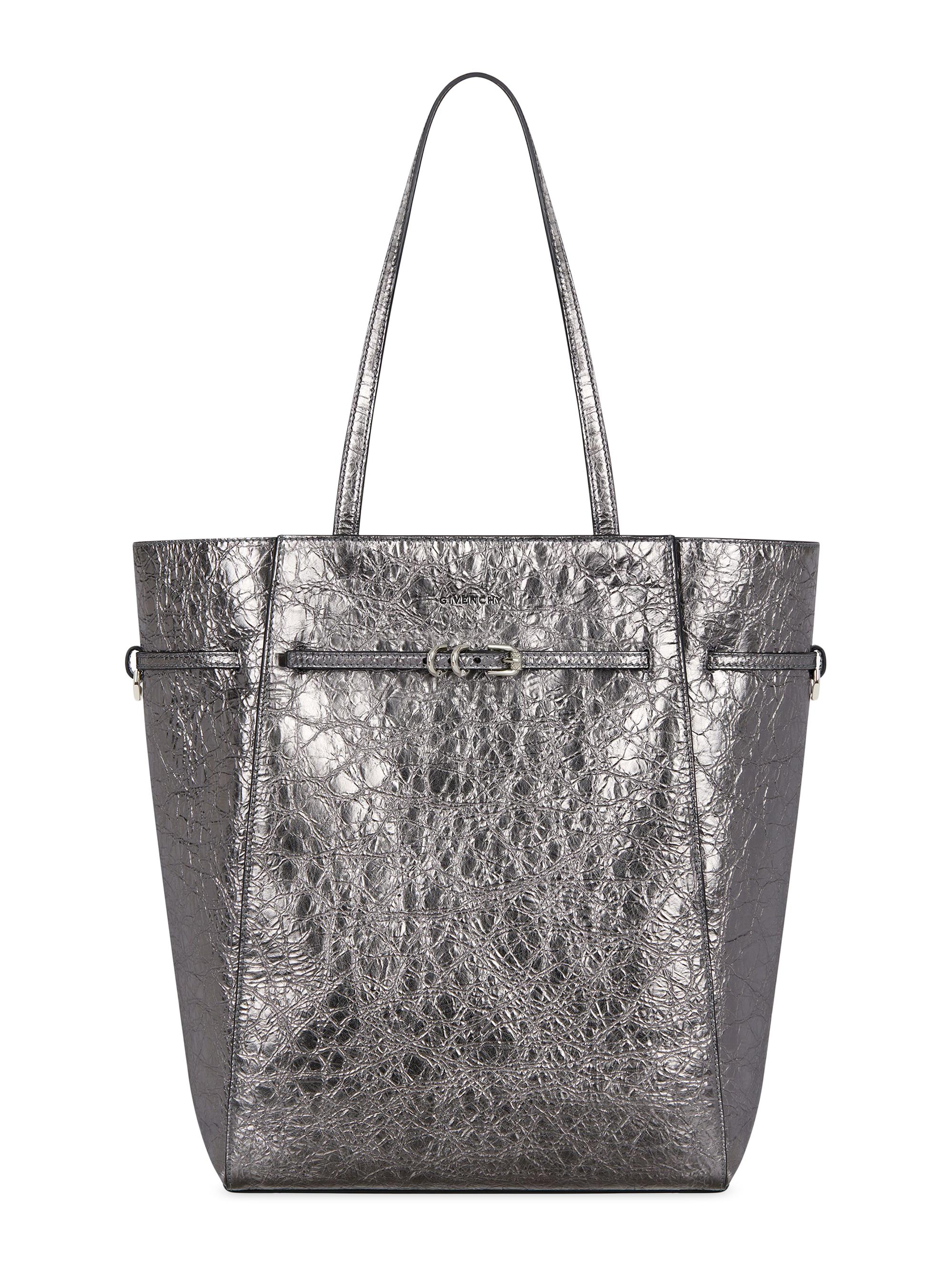 Givenchy Women's  Voyou Tote Bag in Laminated Leather - Silvery Grey