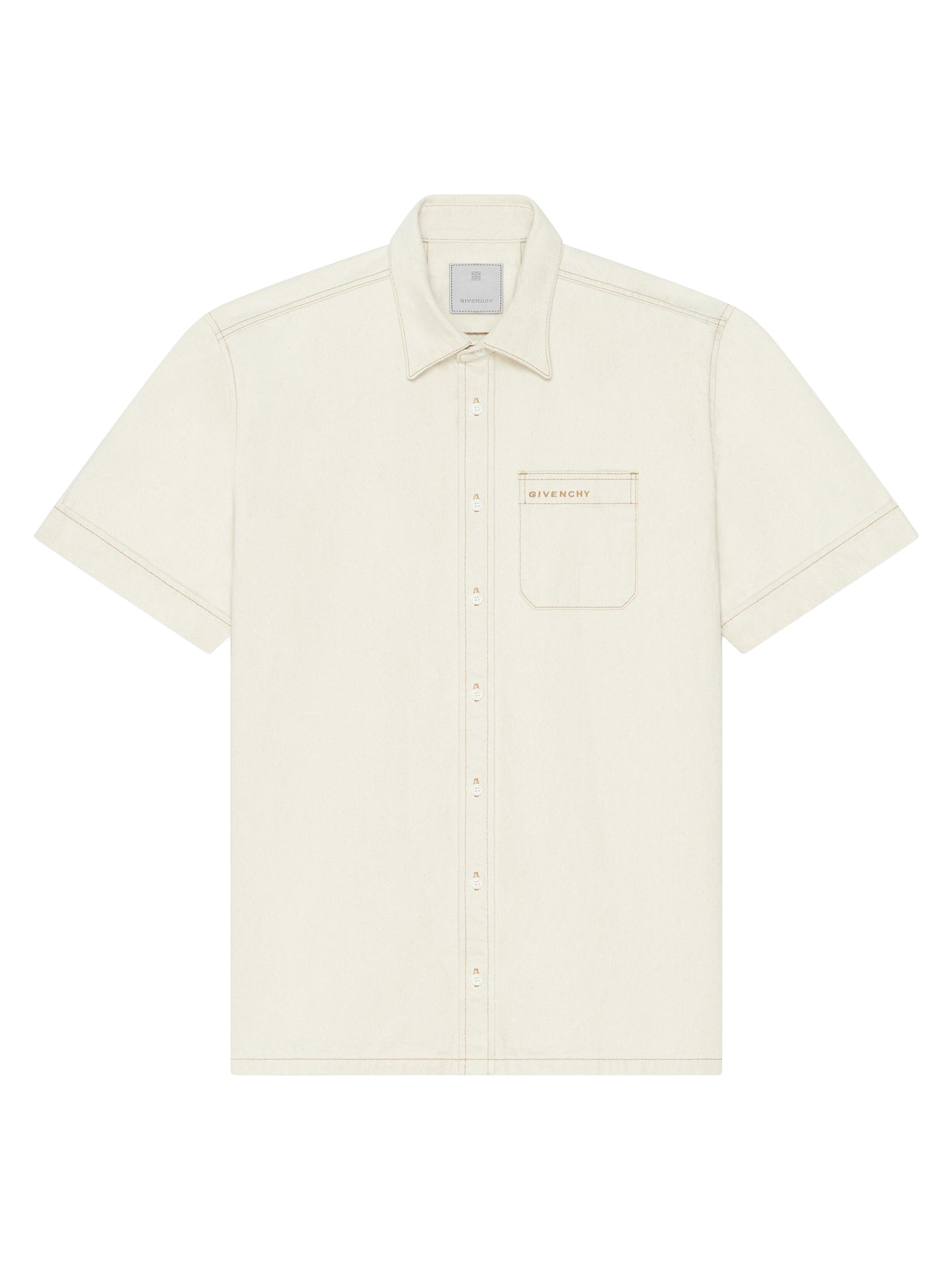 Givenchy Men's Shirt In Denim - Rtd Greige