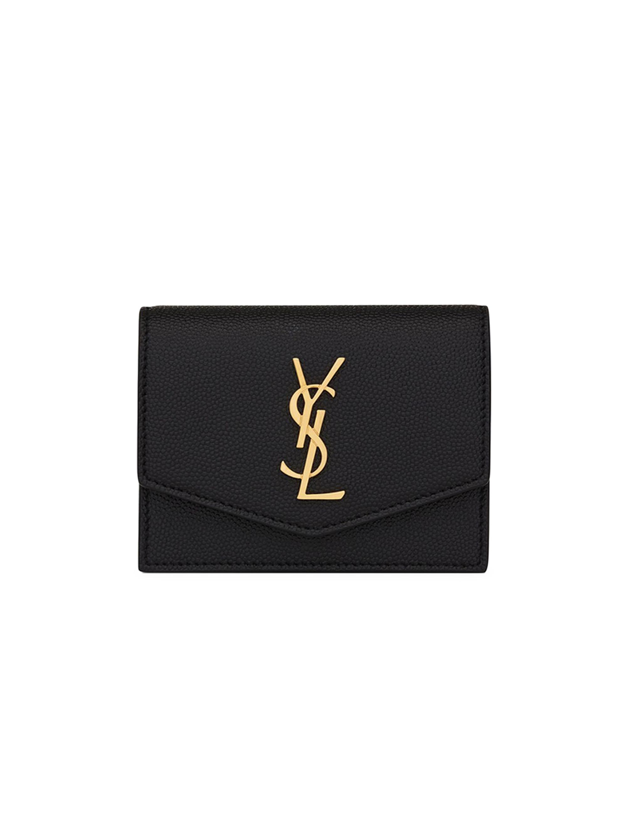 Saint Laurent Cassandre Slim Key Case in Grain De Poudre