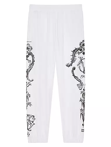 Givenchy Black Logo Embroidered Cotton Knit Sweat Pants M Givenchy