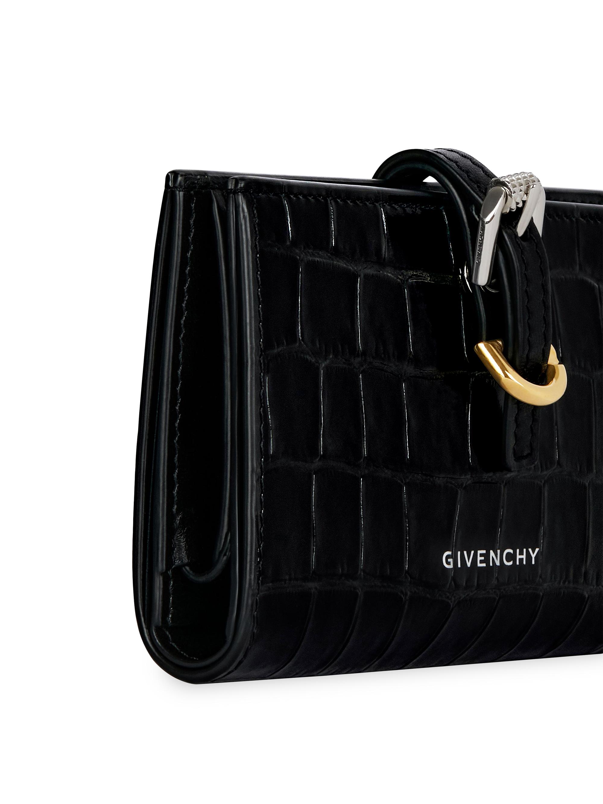 Givenchy Voyou Wallet in Crocodile Effect Leather | Saks Fifth Avenue