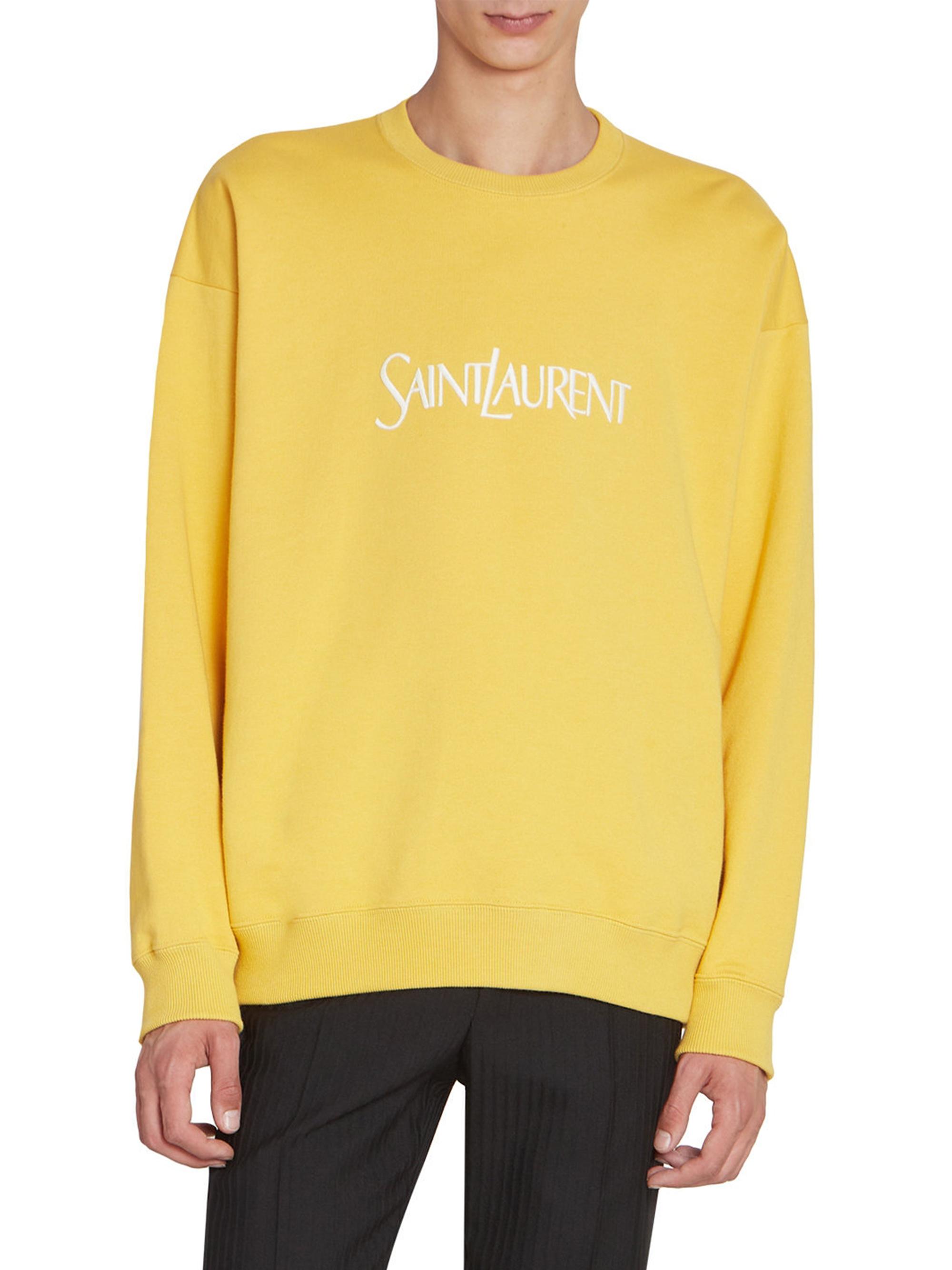 YVES SAINT LAURENT イエロースウェット Saint Laurent Sweatshirt | Saks Fifth Avenue