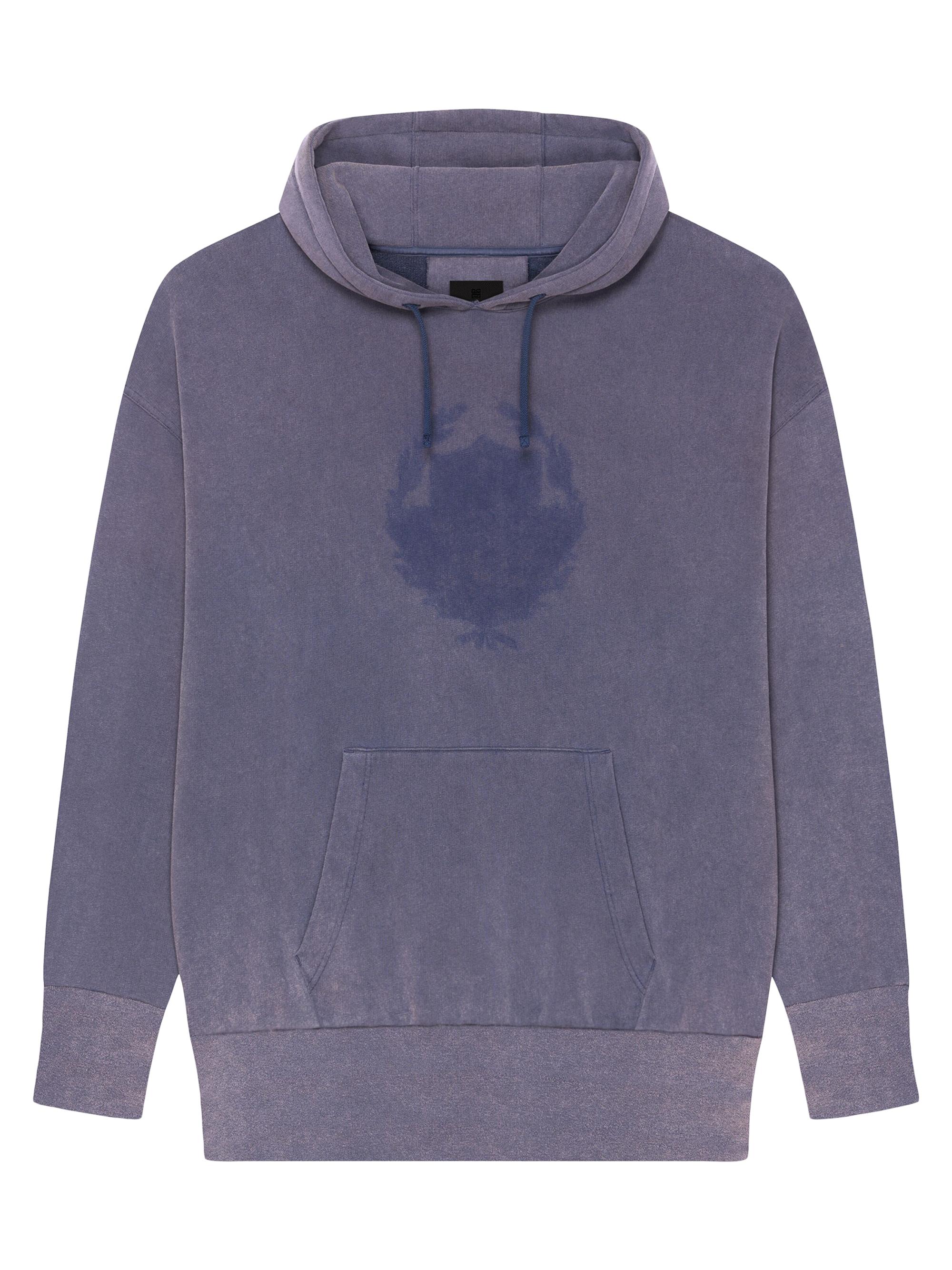 Givenchy Men's Shadow Oversized Hoodie In Fleece Blue