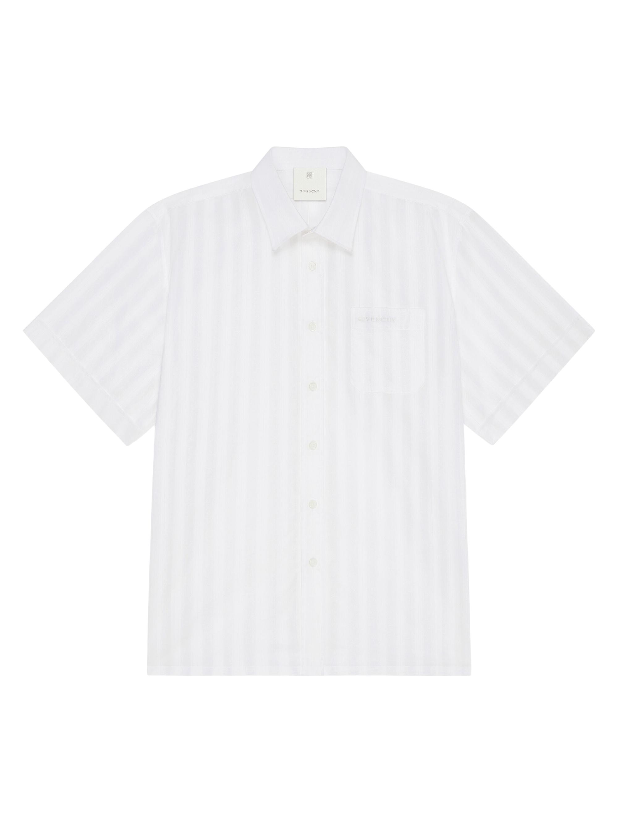 Givenchy Men's Shirt In Cotton Voile With Stripes - White