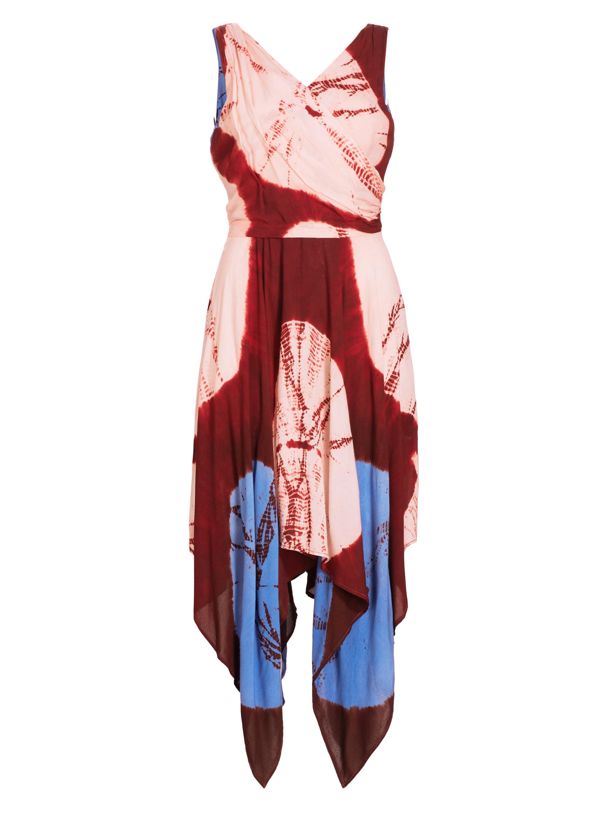 Busayo Women's Leke Cotton Midi-Dress - Red Multi