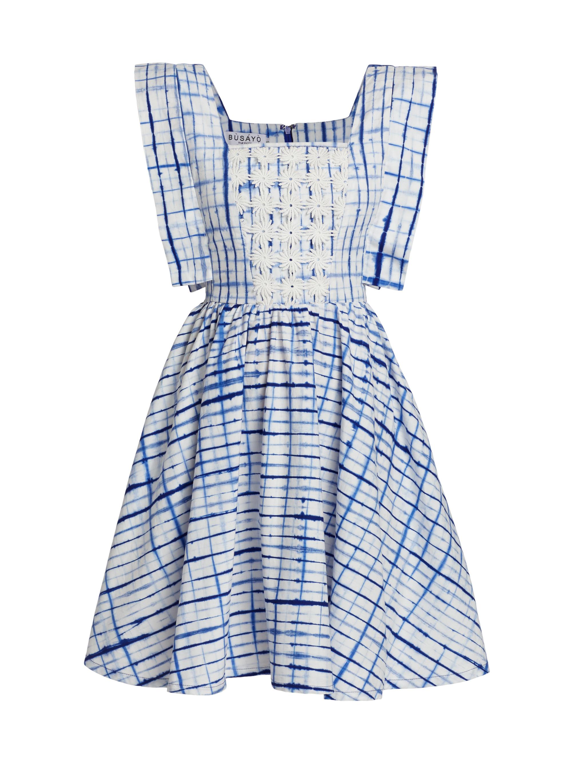 Busayo Women's Tutu A-Line Minidress - White Blue