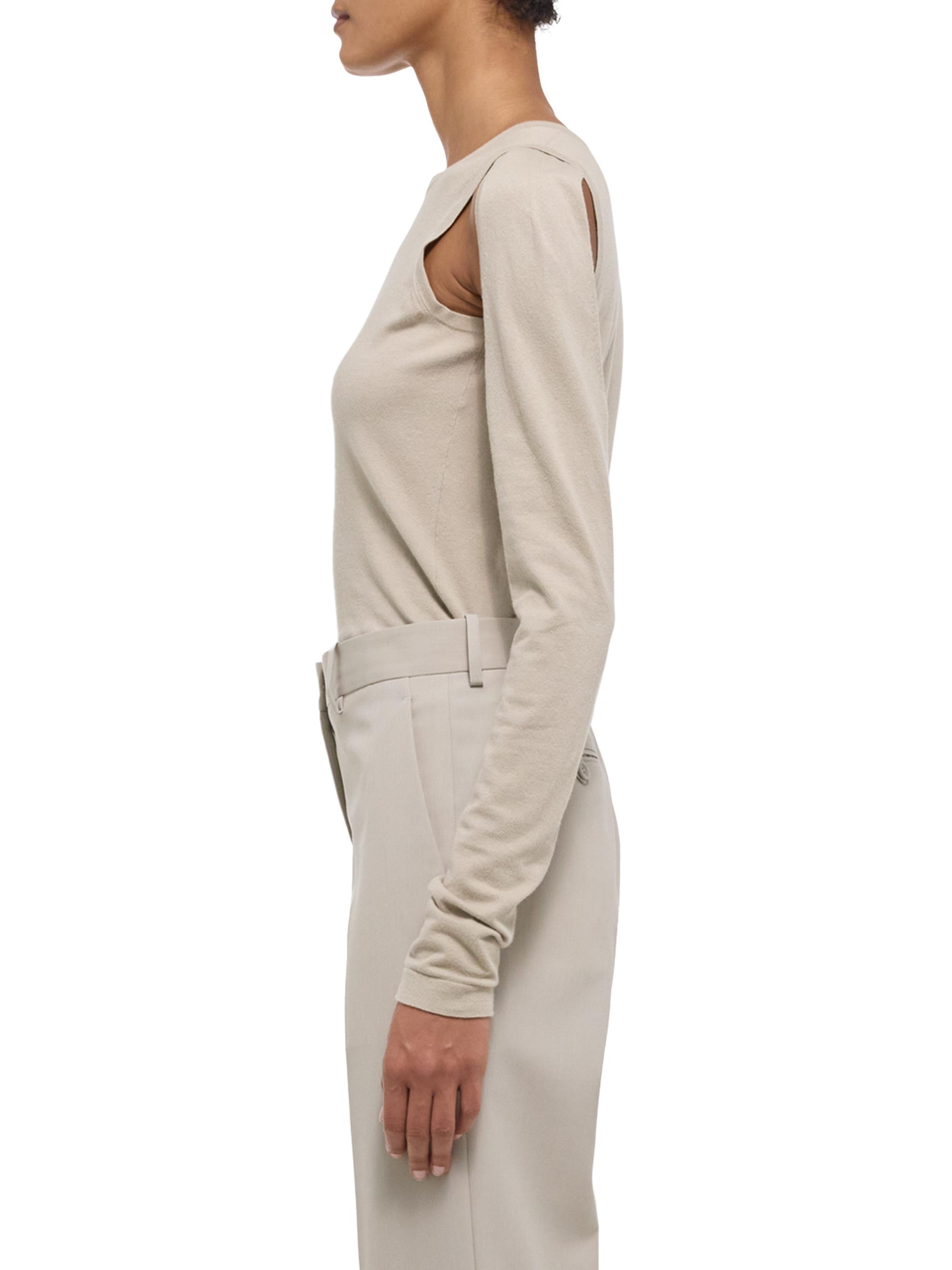 Helmut Lang Cotton Cut-Out Crewneck Sweater | Saks Fifth Avenue