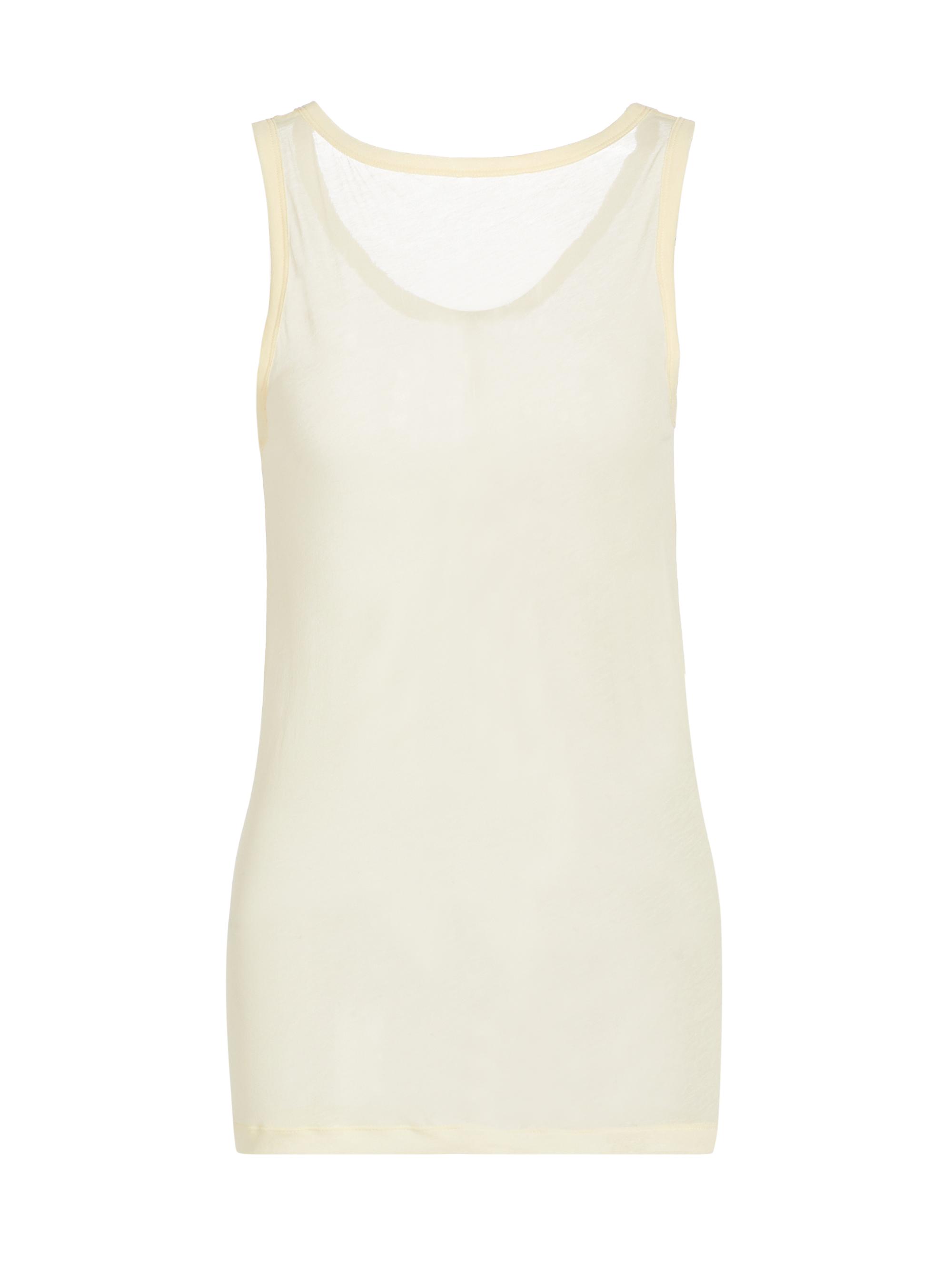 Helmut Lang Women's Two-Way Semi-Sheer Cotton Tank - Vanilla