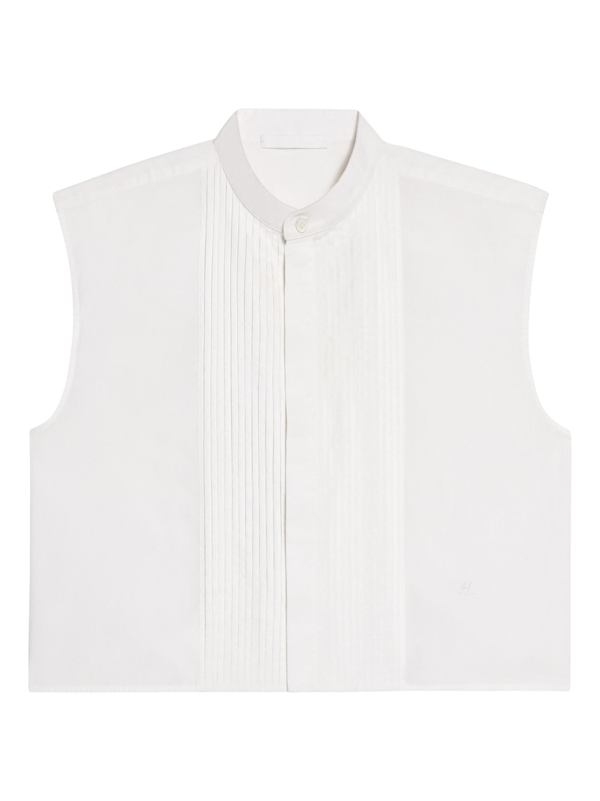 Helmut Lang Women's Sleeveless Cotton Crop Top - White