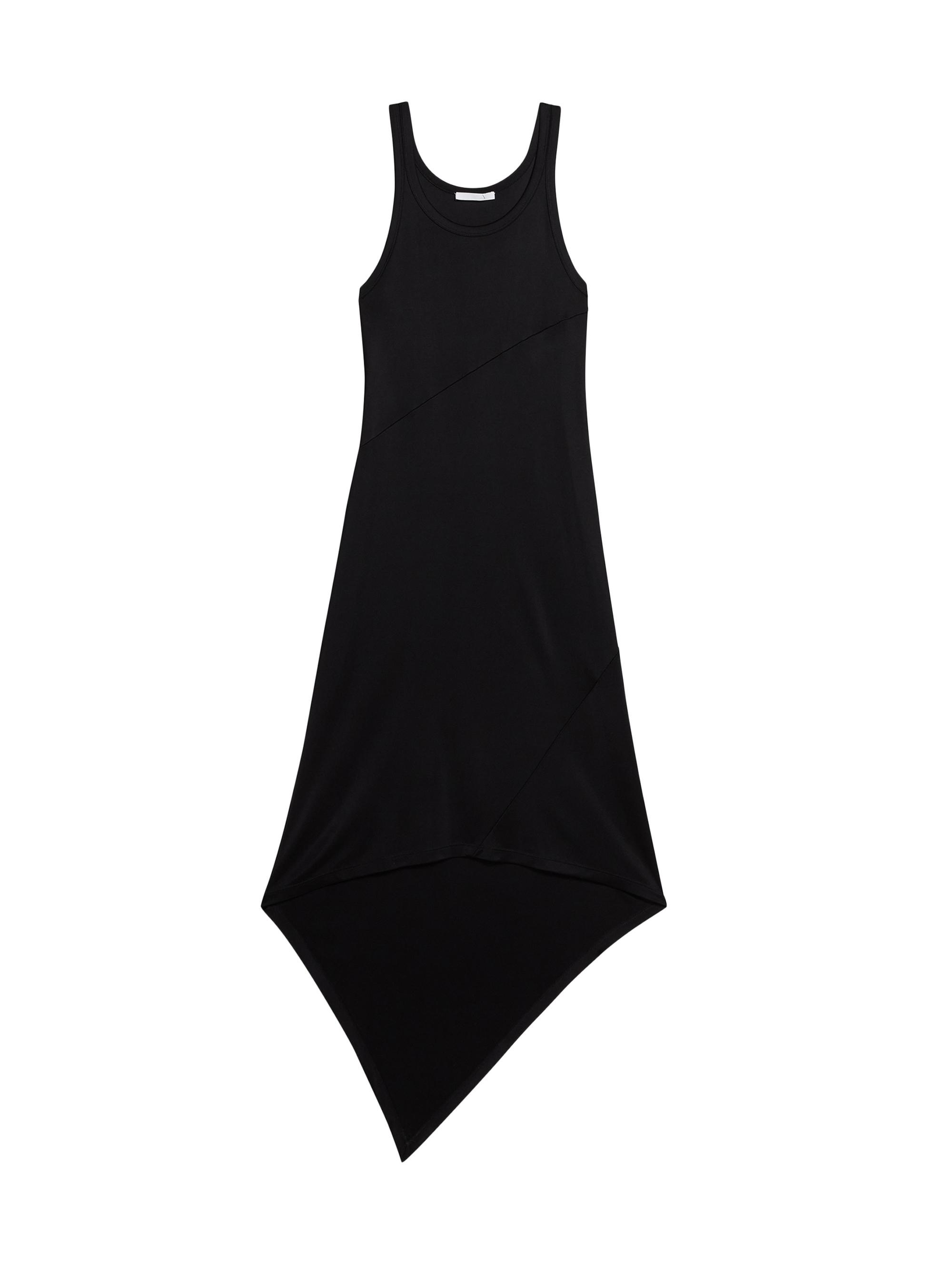Helmut Lang Women's Jersey Asymmetric-Hem Sleeveless Maxi Dress - Black