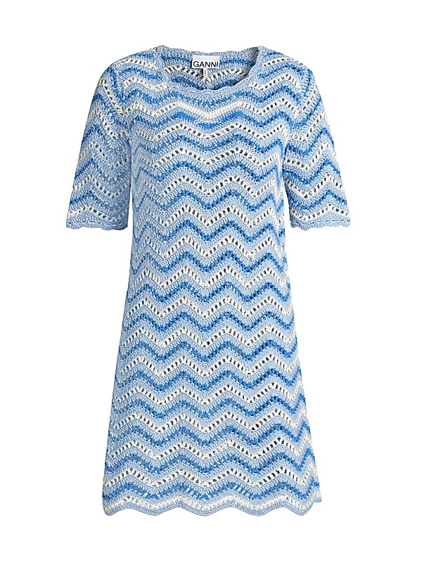 Heather Knit Crochet Mini Dress Heather Knit Crochet Mini Dress