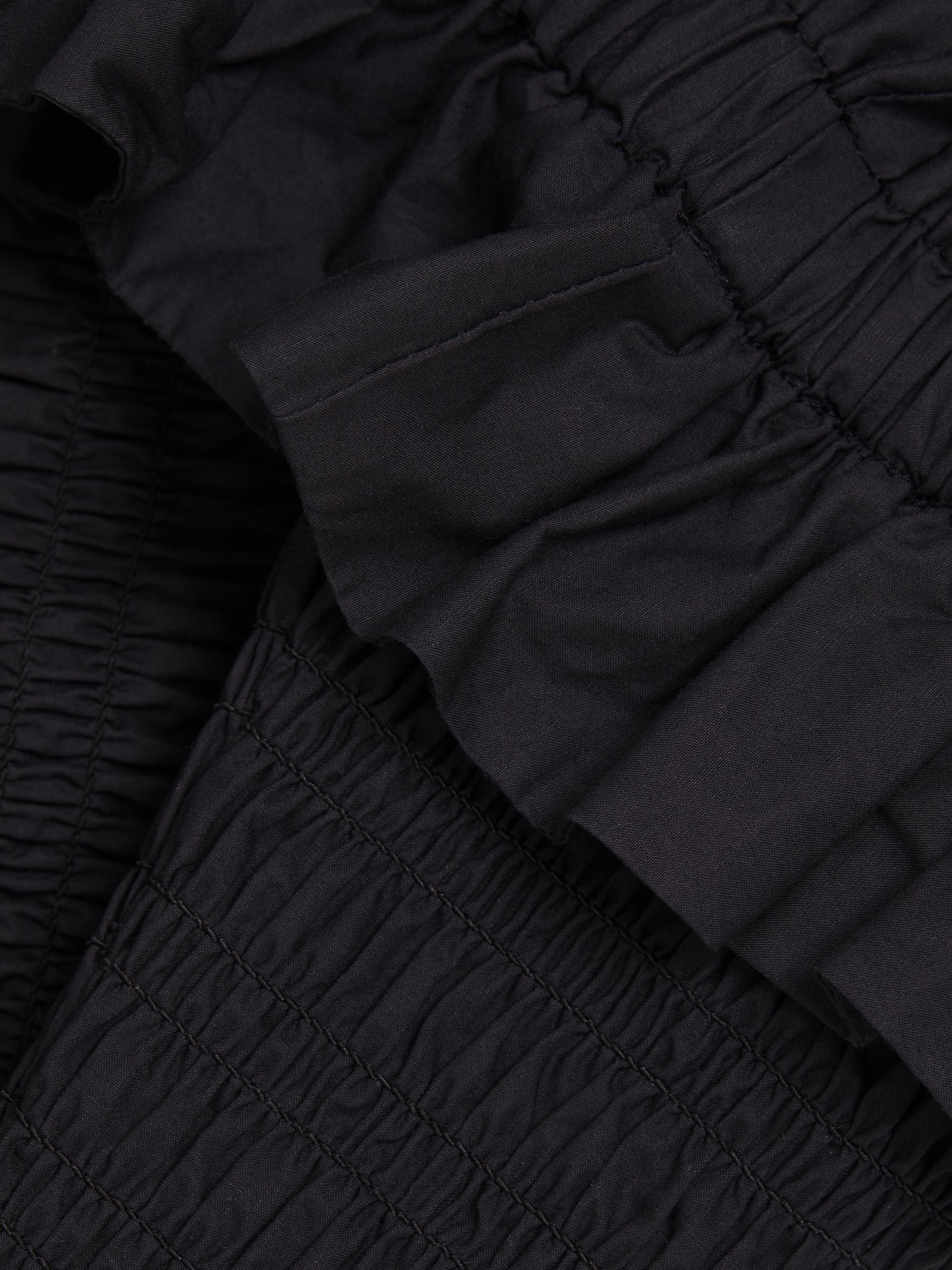 Ganni Smocked Off-The-Shoulder Crop Top | Saks Fifth Avenue