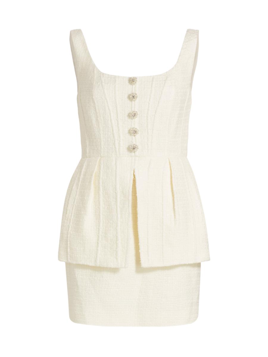 ワンピース treaturself satin balloon peplum mini Treat ürself