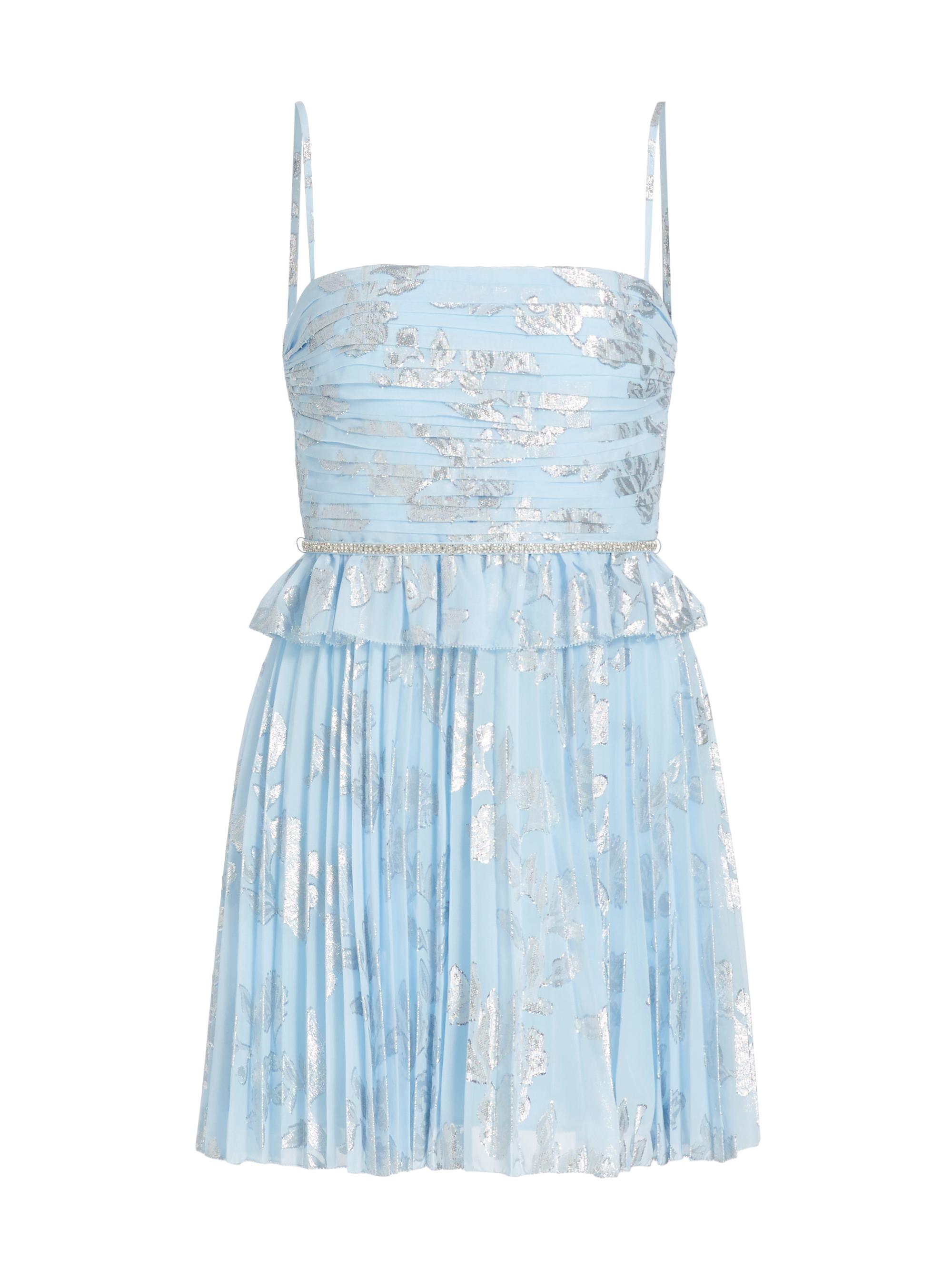 【9-11号】self-portraitペンシルマキシドレス Self-Portrait Metallic Floral Ruffle Minidress | Saks Fifth Avenue