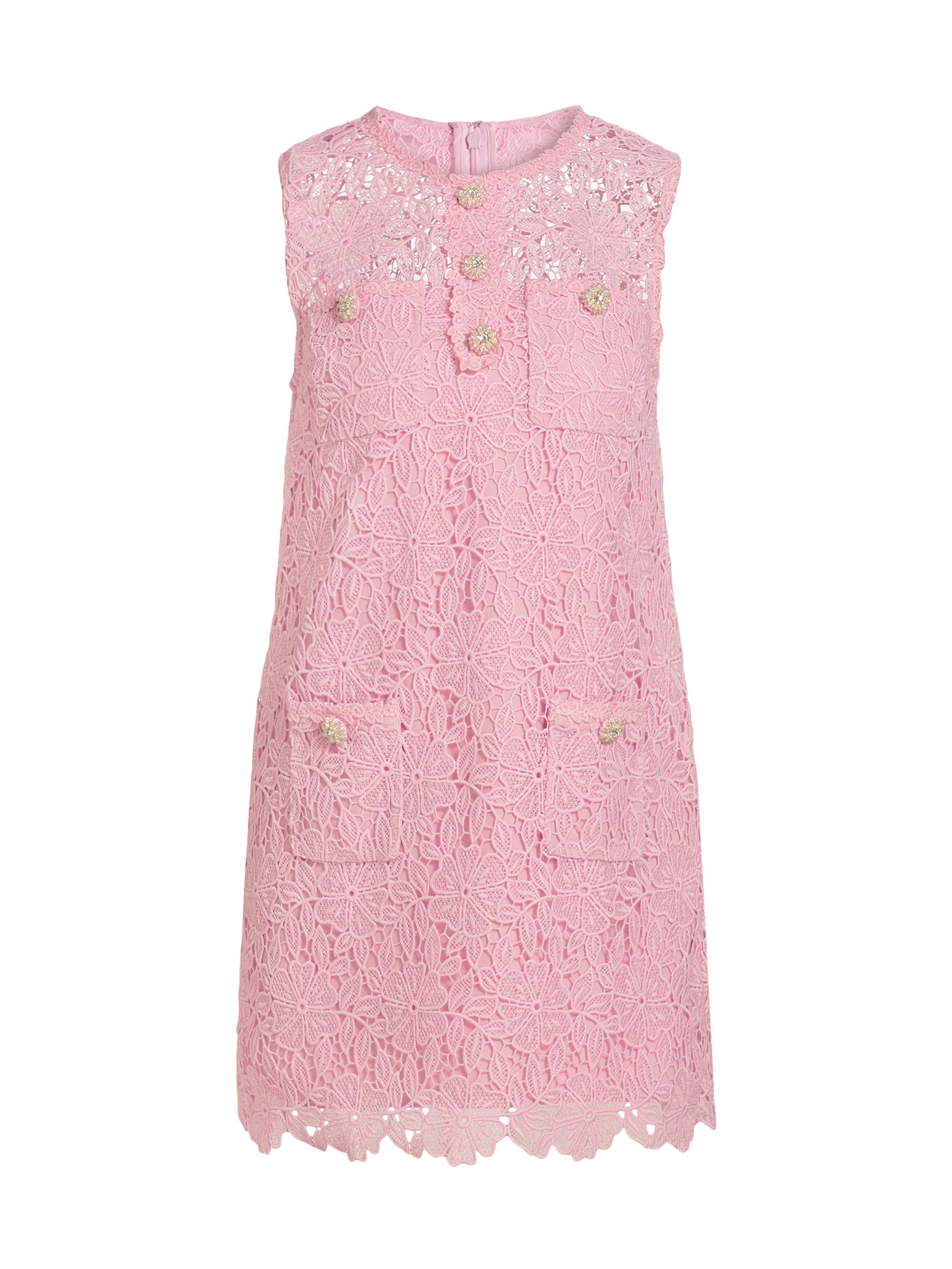 Self-Portrait Women's Lace Sleeveless Minidress - Pink
