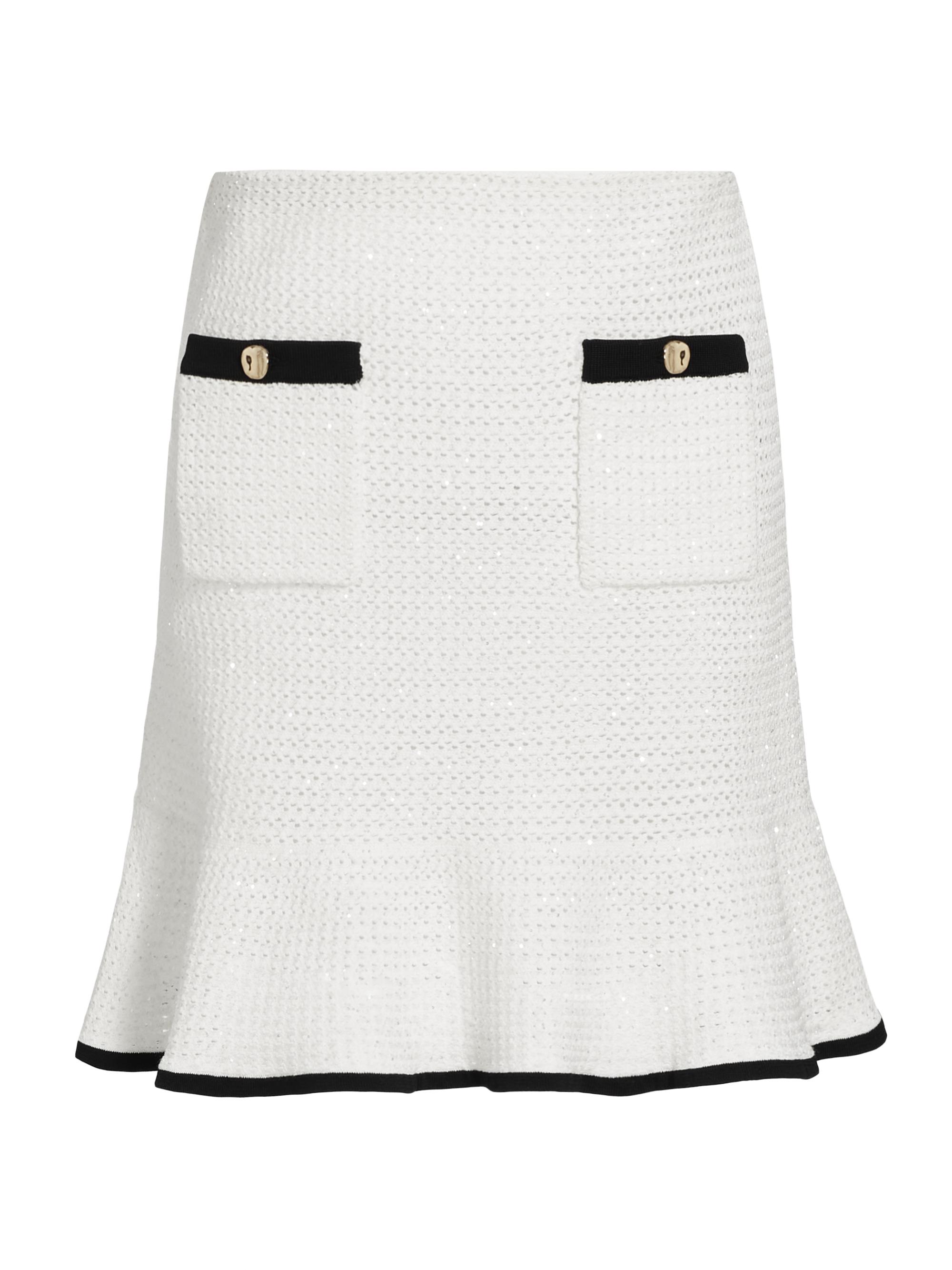 Self-Portrait Women's Crochet Tipped Miniskirt - White