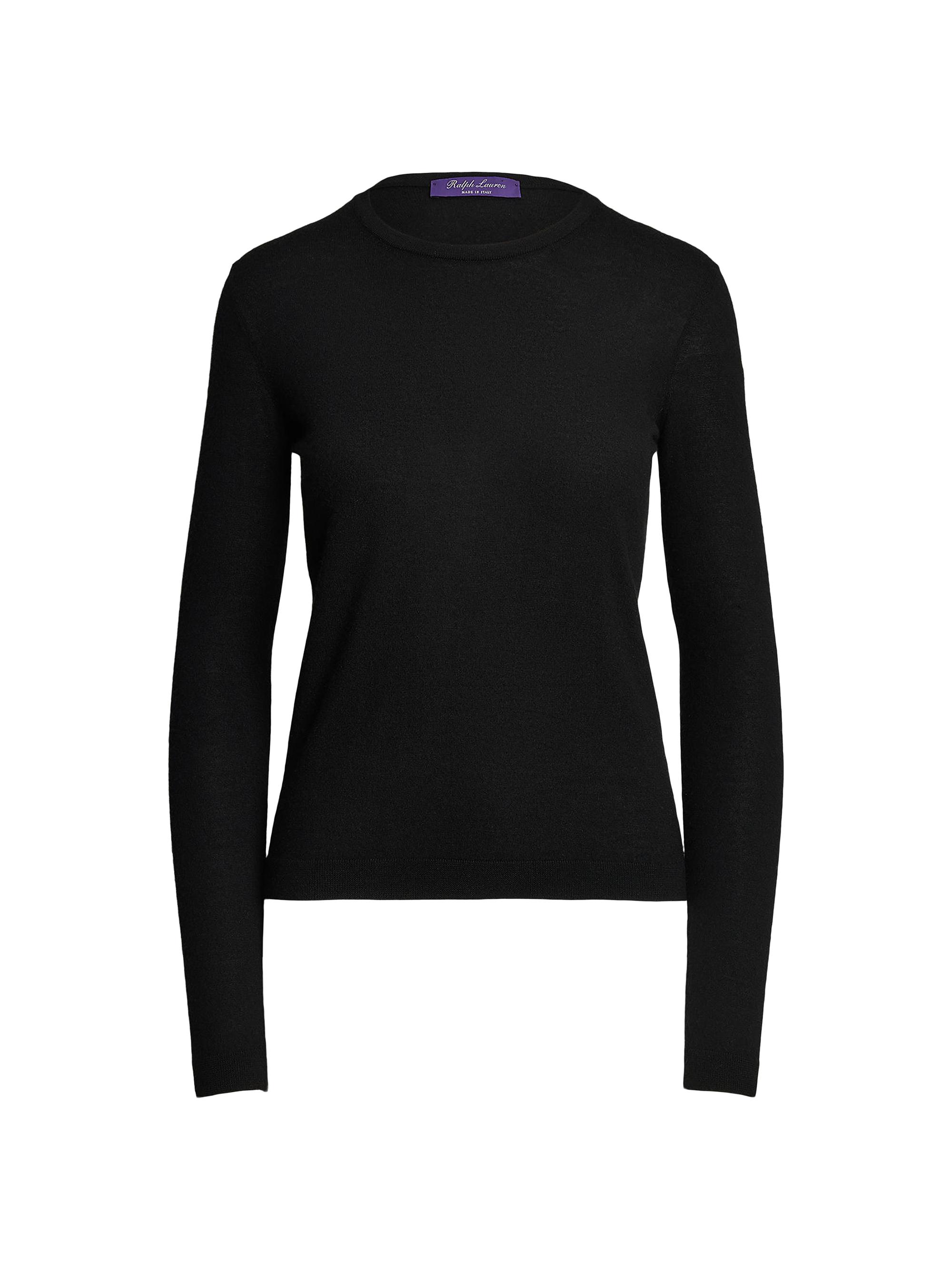 Ralph Lauren Collection Women's Crewneck Wool-Blend Sweater - Black