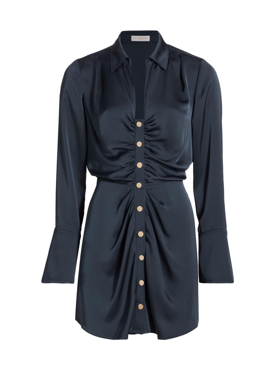 chinese dress ladies Kari Long Sleeve Studded Ruched Mini Dress